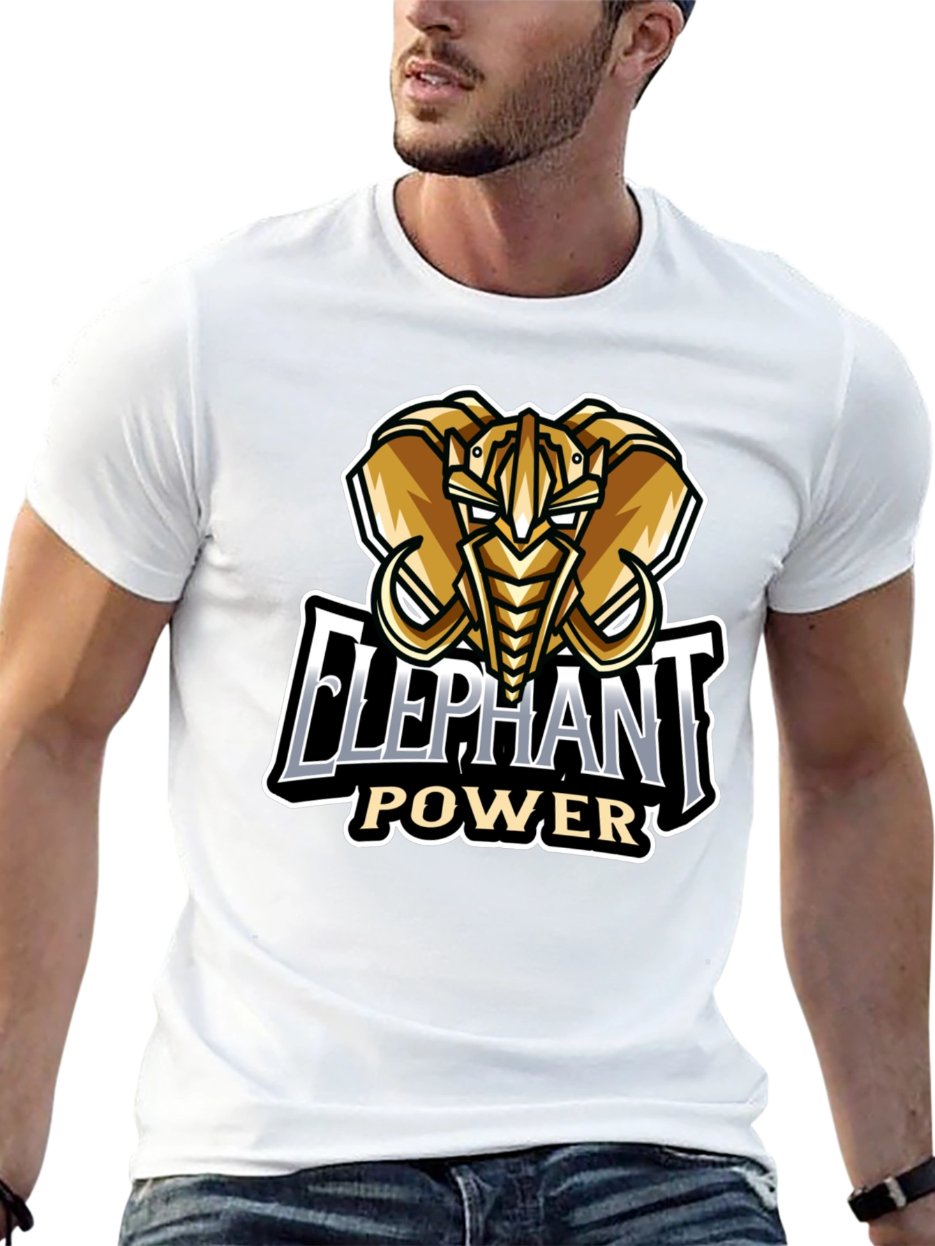 Elephant Power Graphic T-Shirt