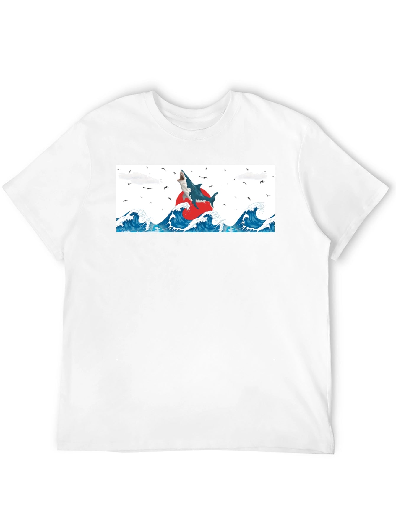 Shark Wave T-Shirt - Artistic Graphic Tee