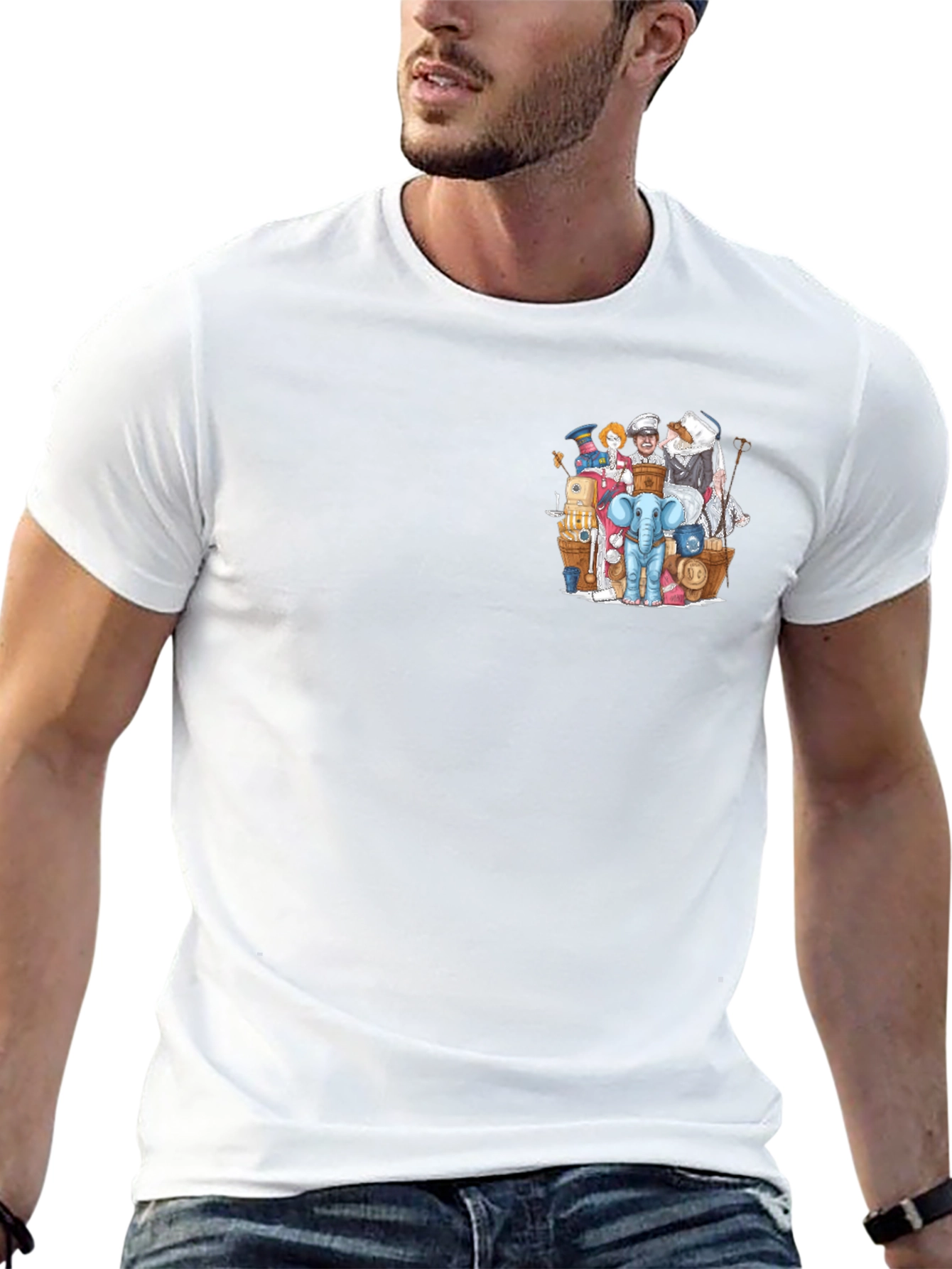 Novelty Character Print Black T-Shirt