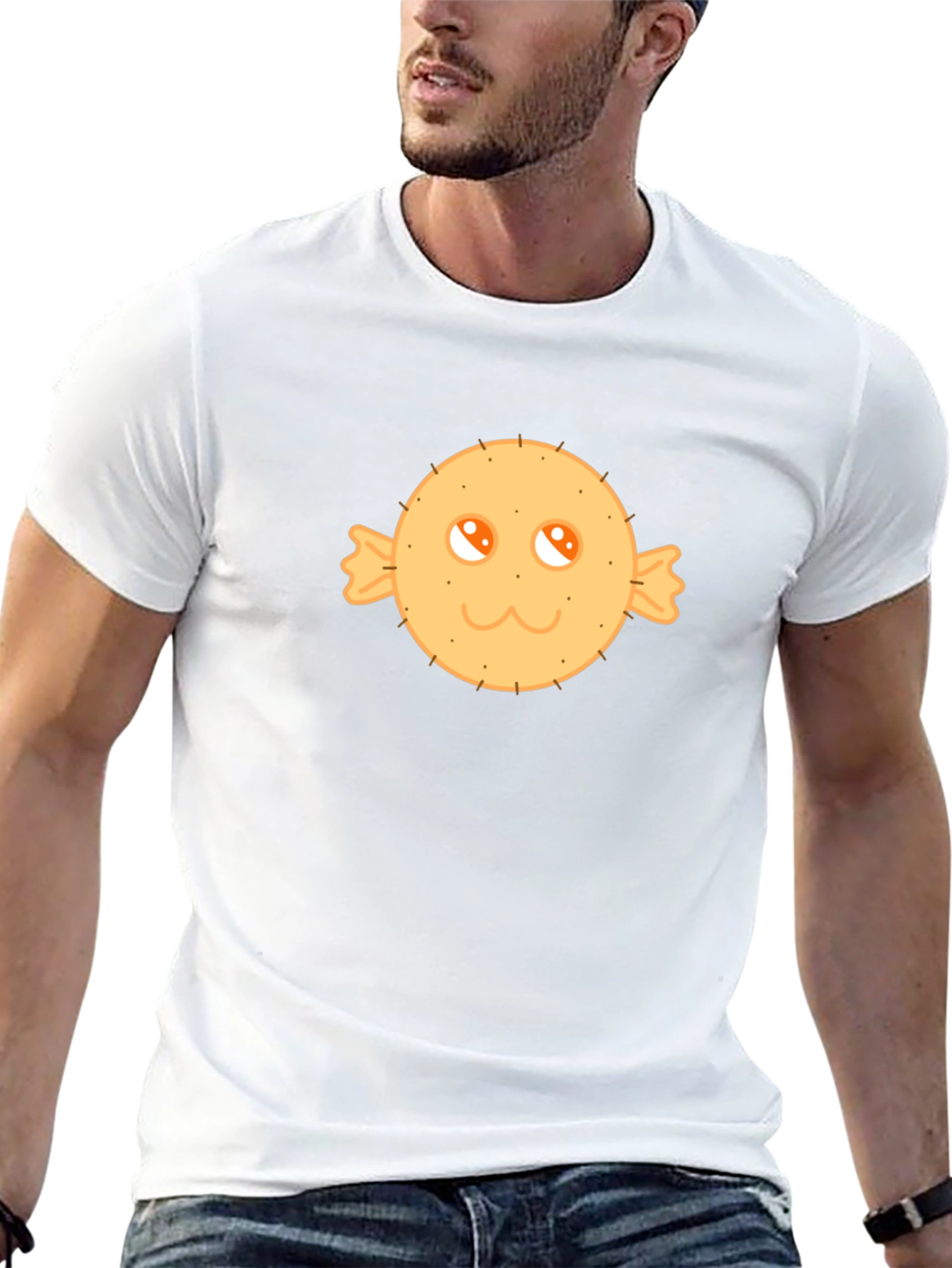 Cute Candy Face Graphic Tee - Black