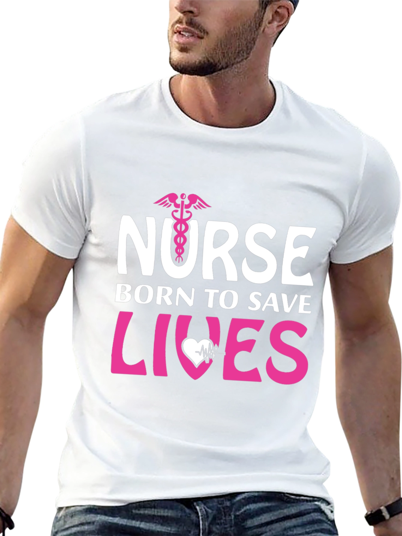 Nurse Born to Save Lives Graphic T-Shirt