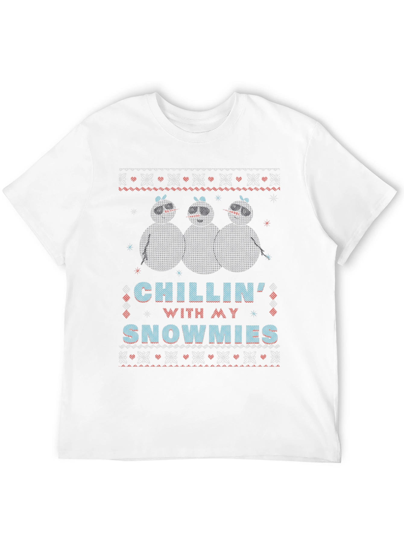 Chillin with my Snowmies Black Christmas T-Shirt