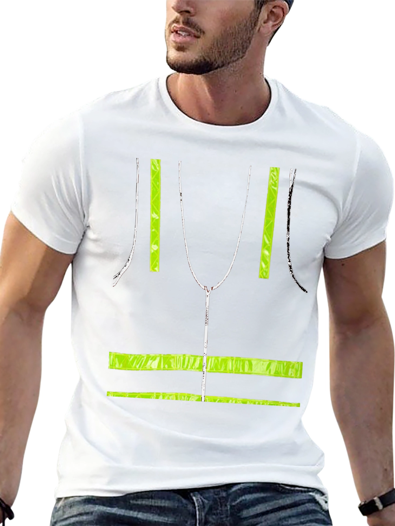 Hi-Vis Safety Vest Illusion Graphic Tee