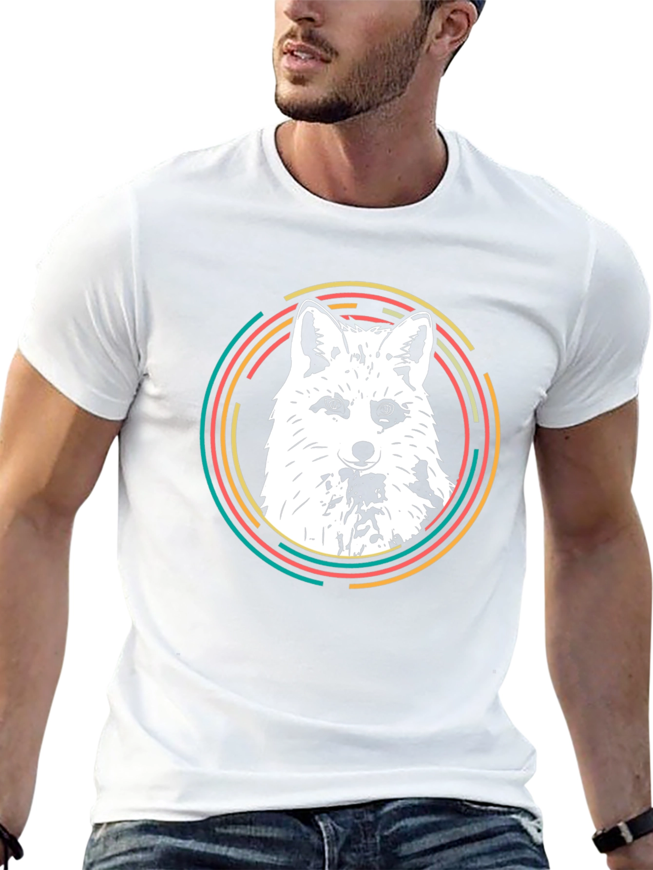 Fox Graphic Tee - Stylish Mens Black T-Shirt