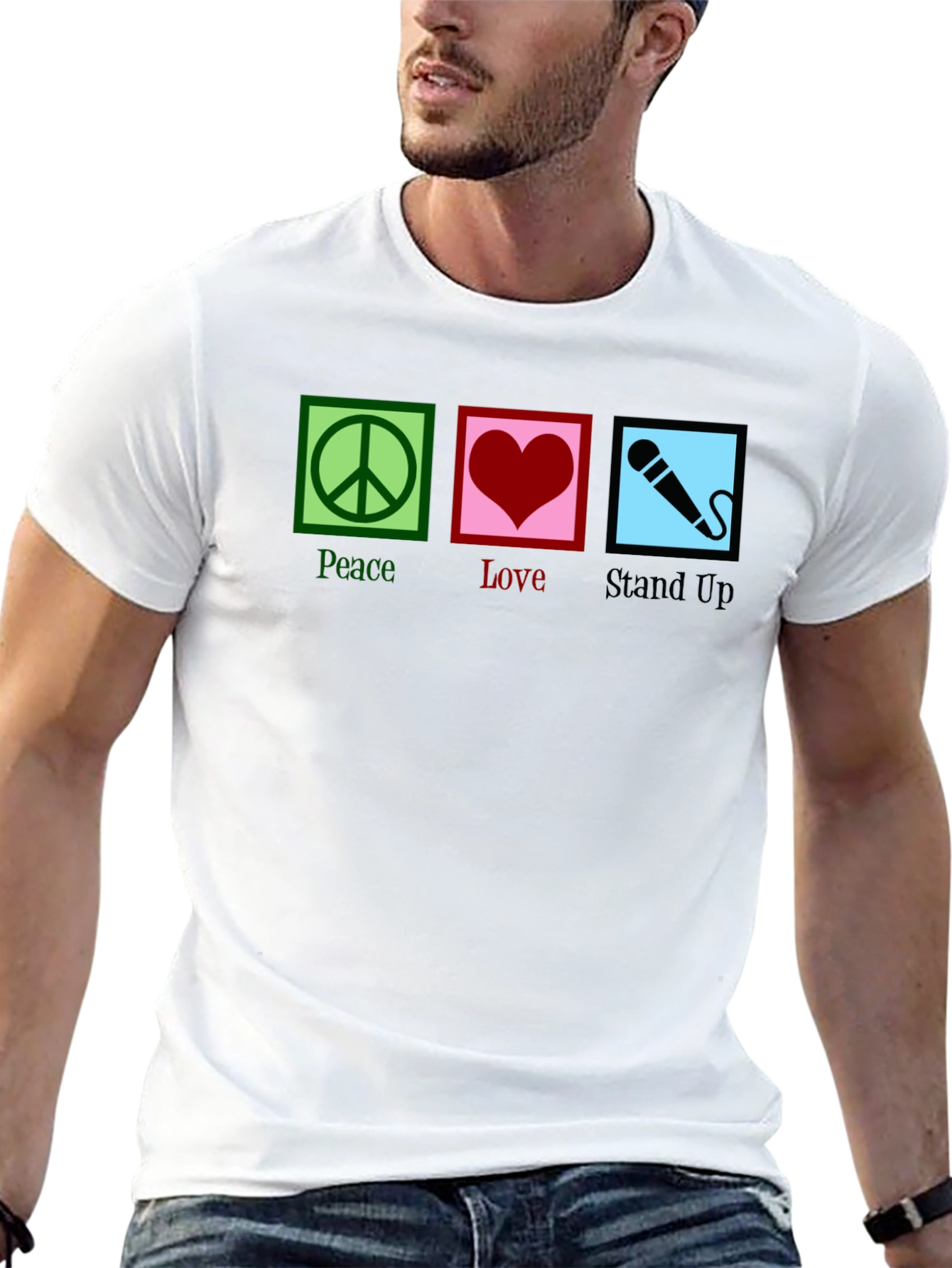 Peace Love Stand Up Comedy T-Shirt