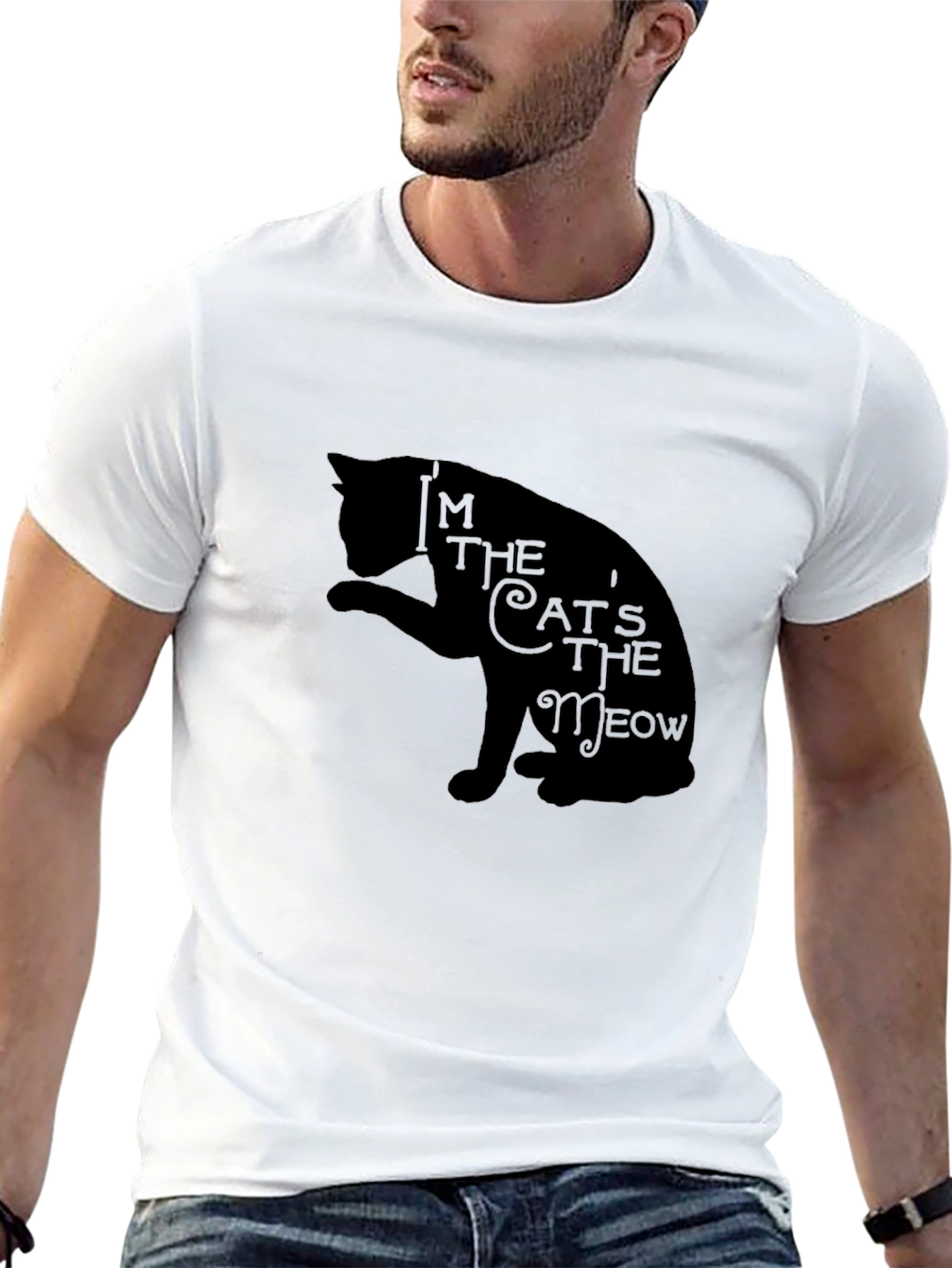 Im The Cats Meow Black Graphic T-Shirt