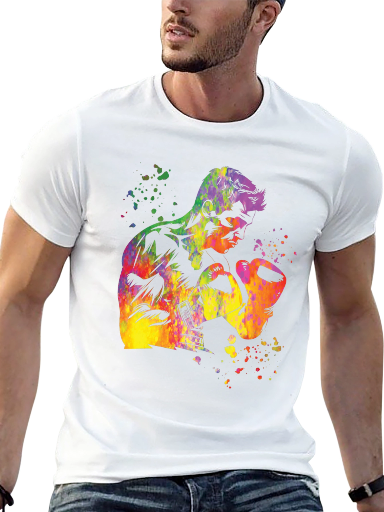 Boxer Watercolor Graphic T-Shirt