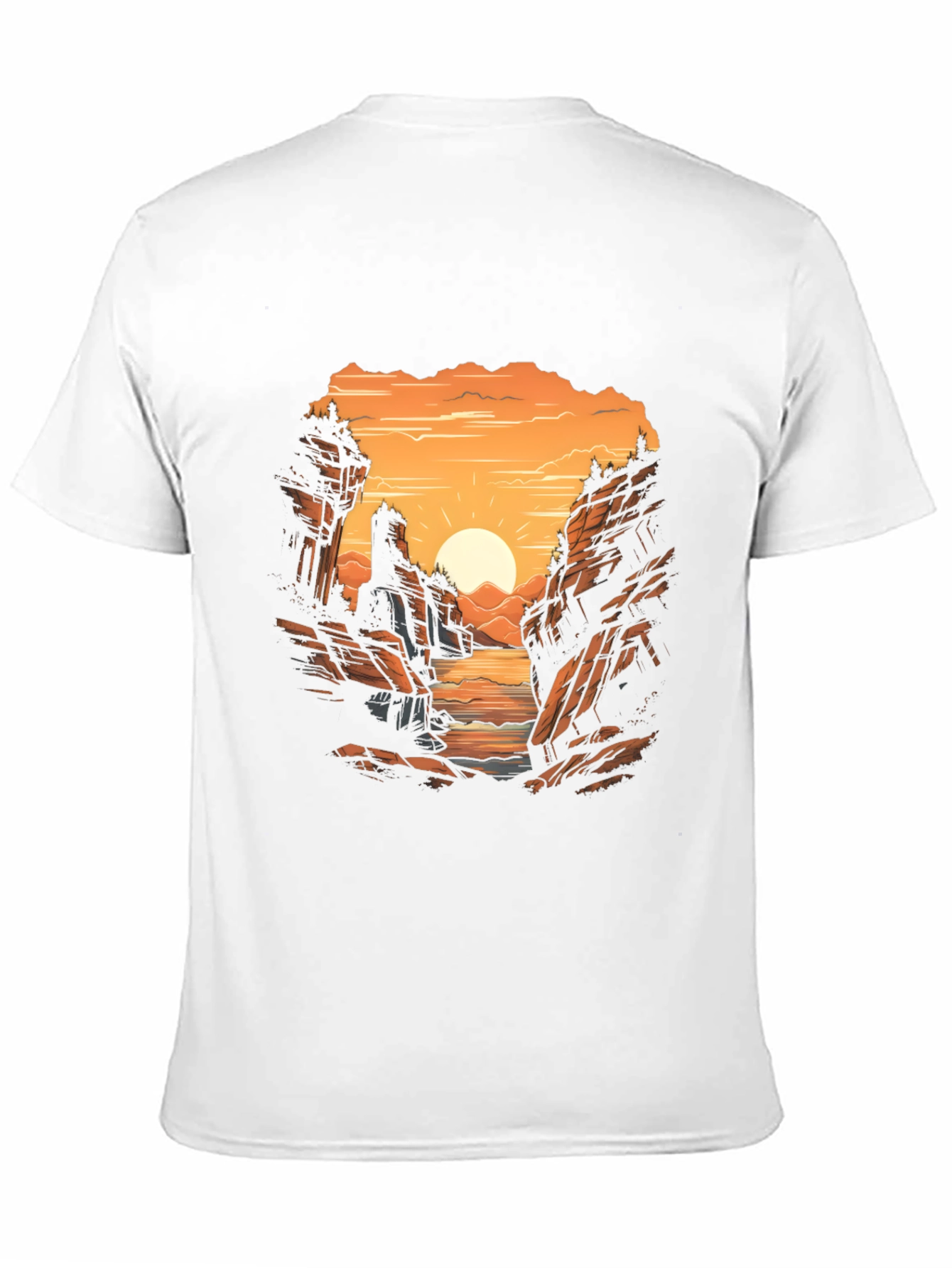 Sunset Vista Graphic Tee - Mens Black T-Shirt