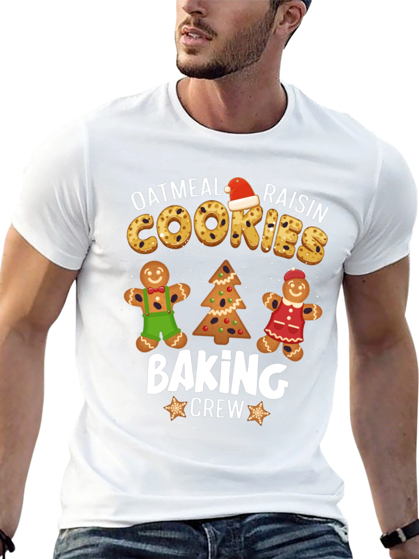 Oatmeal Raisin Cookies Baking Crew Christmas T-Shirt