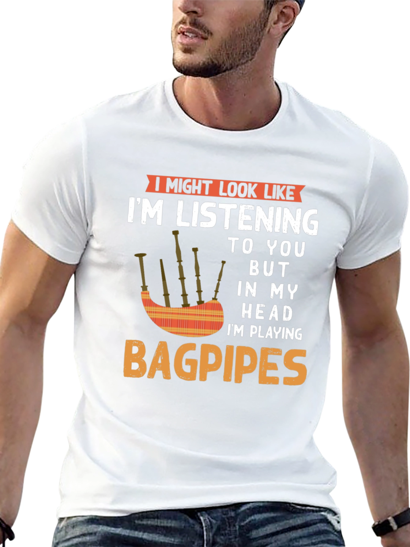 Bagpipes Graphic Tee - Funny Musician T-Shirt