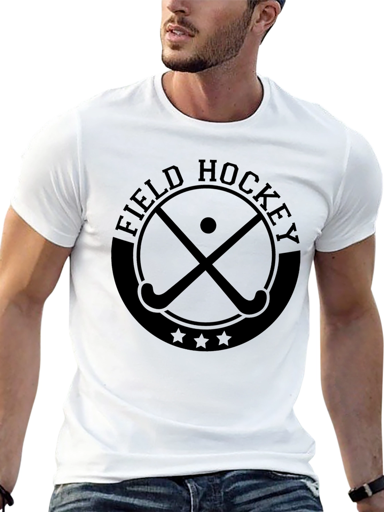 Field Hockey Graphic Tee - Sporty Black T-Shirt