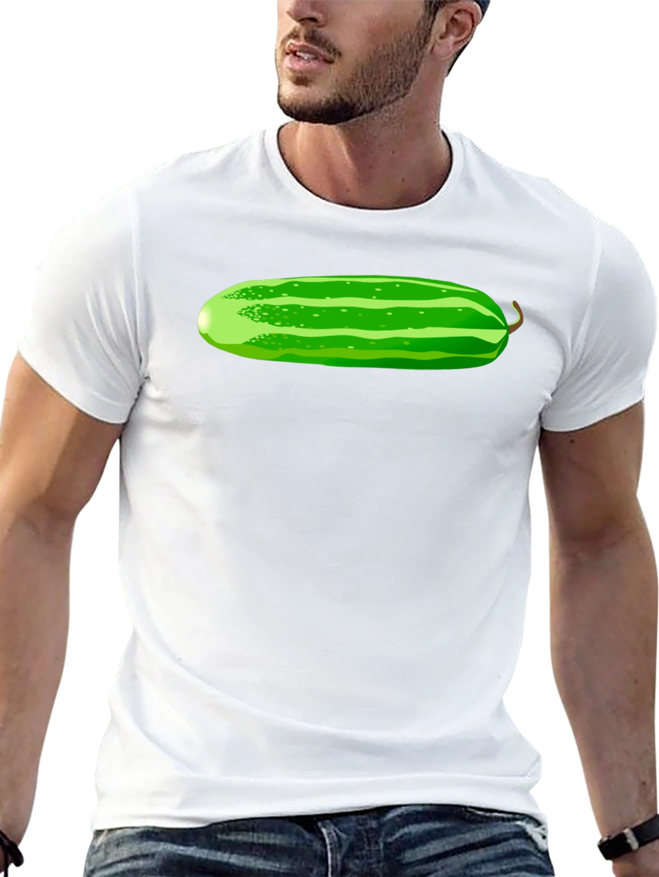 Cucumber T-Shirt - Black Cotton Tee