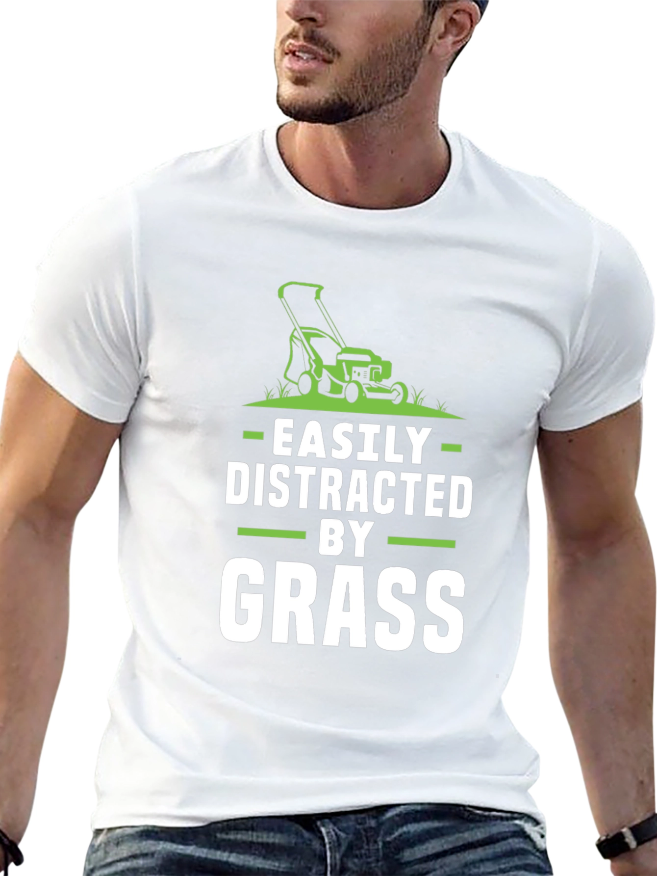 Easily Distracted by Grass Graphic T-Shirt