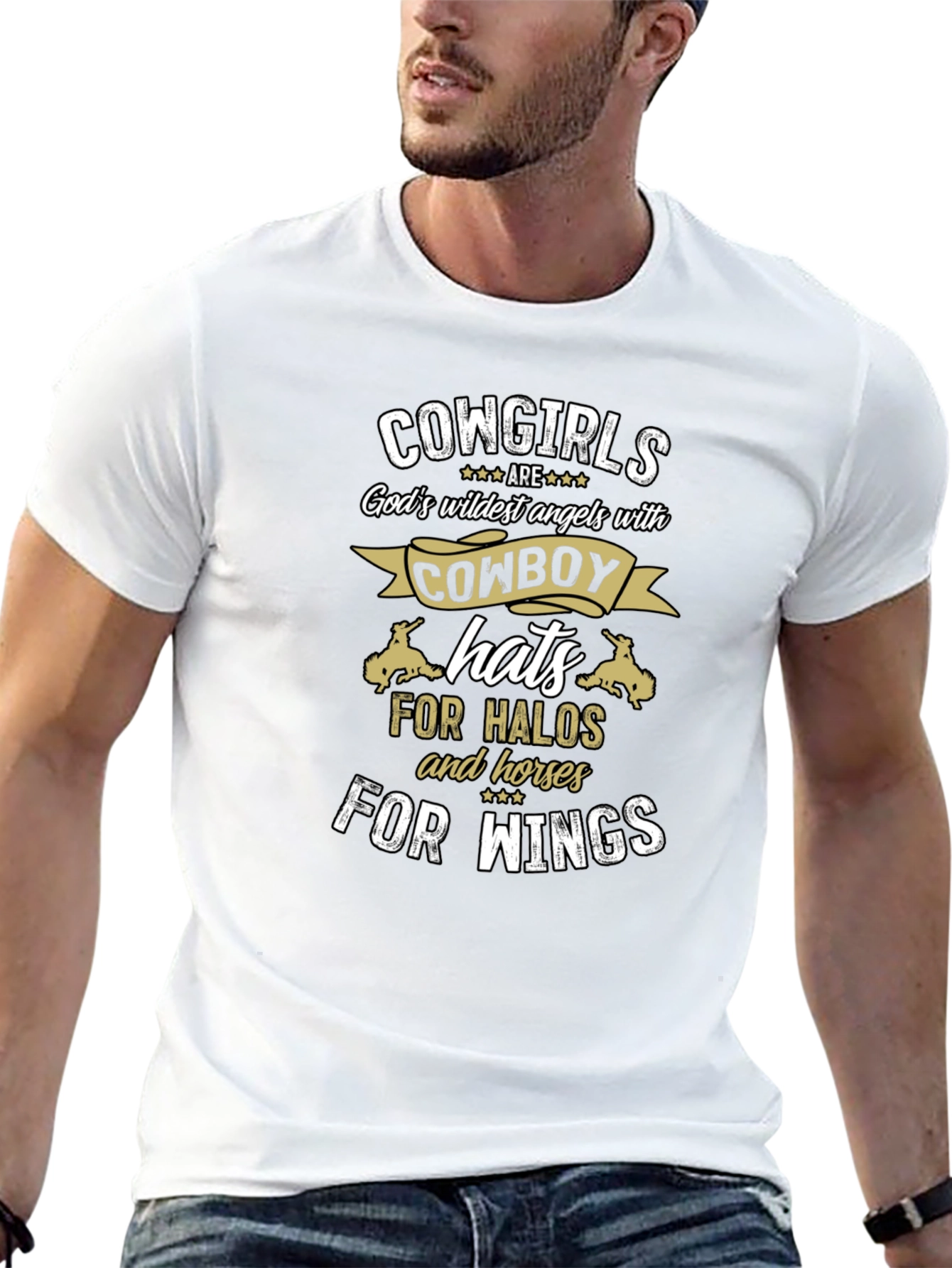 Cowgirl Angel T-Shirt - Cowboy Hat Halo