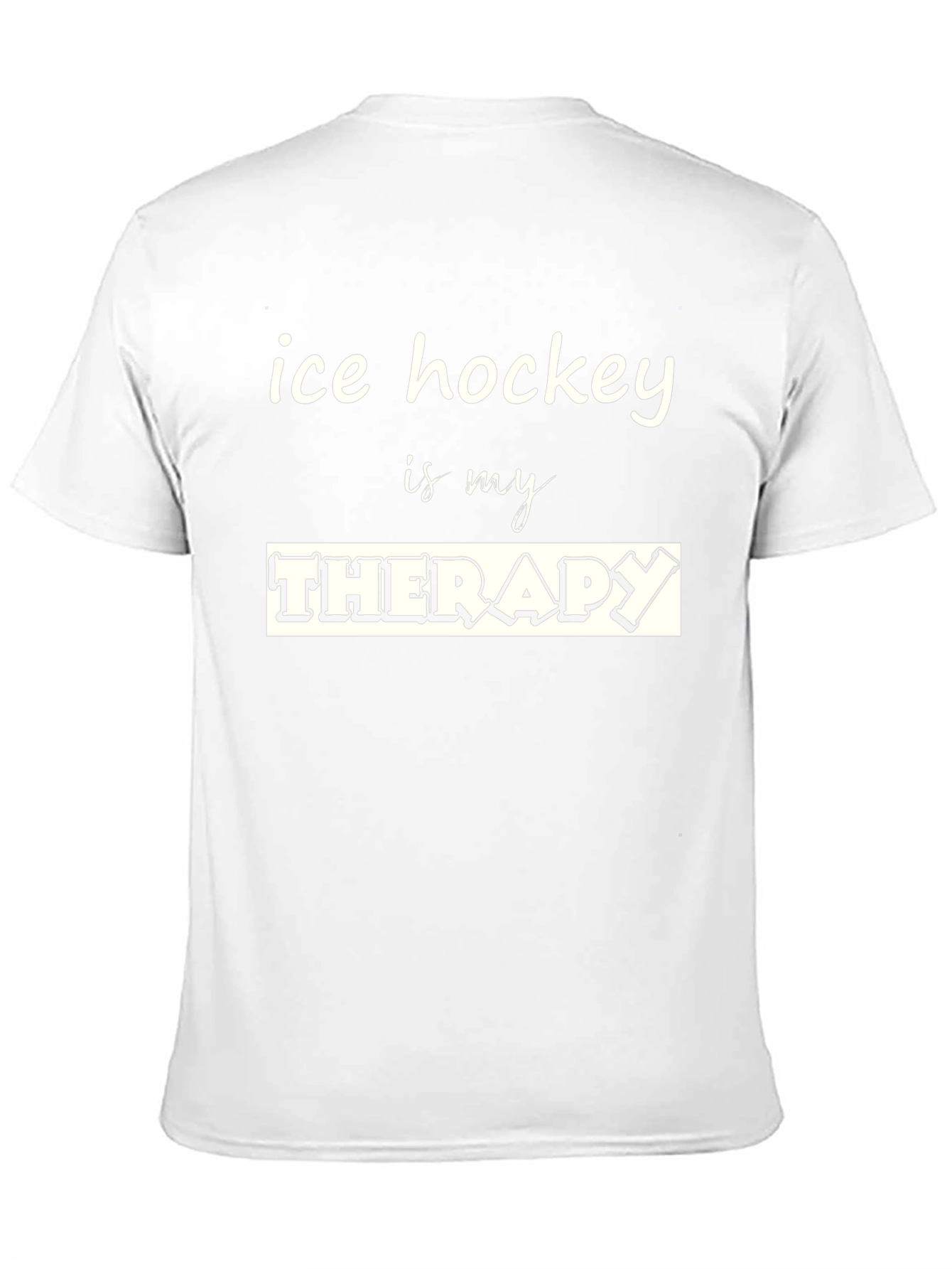 Ice Hockey is My Therapy Black T-Shirt