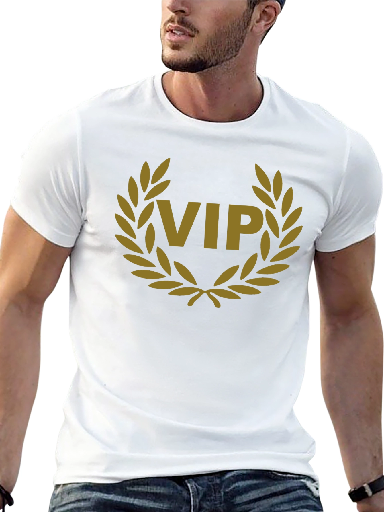 VIP Laurel Wreath Graphic Tee - Premium Cotton Blend