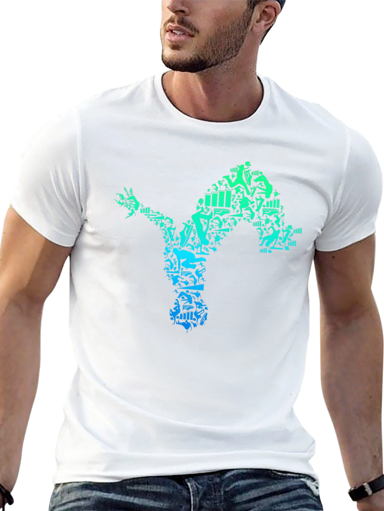 Athlete Silhouette Black Graphic Tee