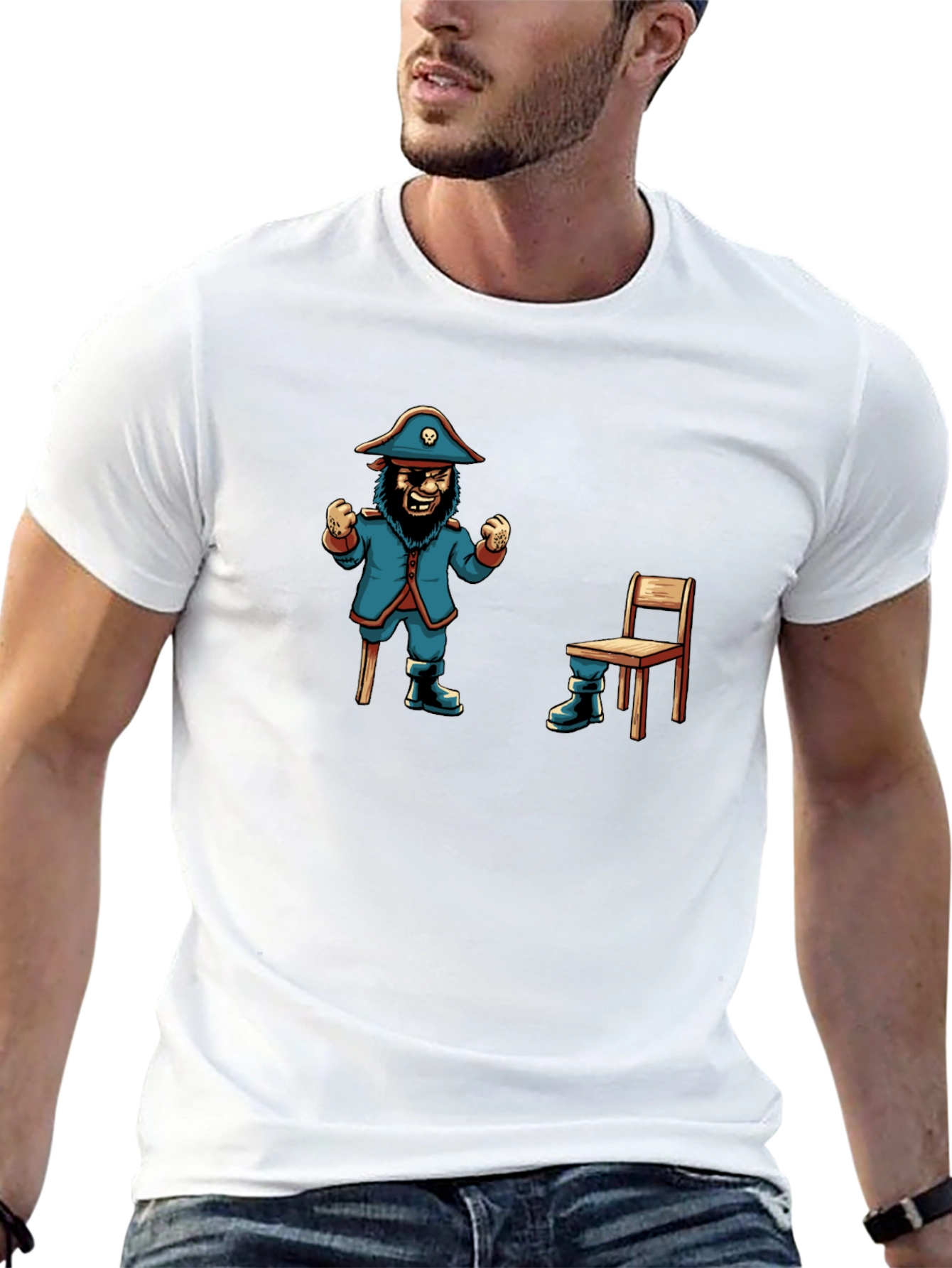 Pirate Captain & Chair T-Shirt