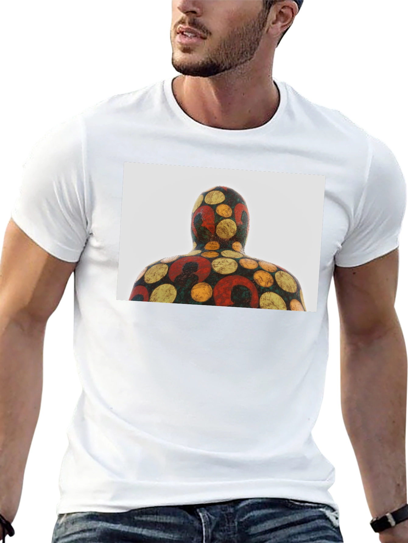 Abstract Pattern Black T-Shirt
