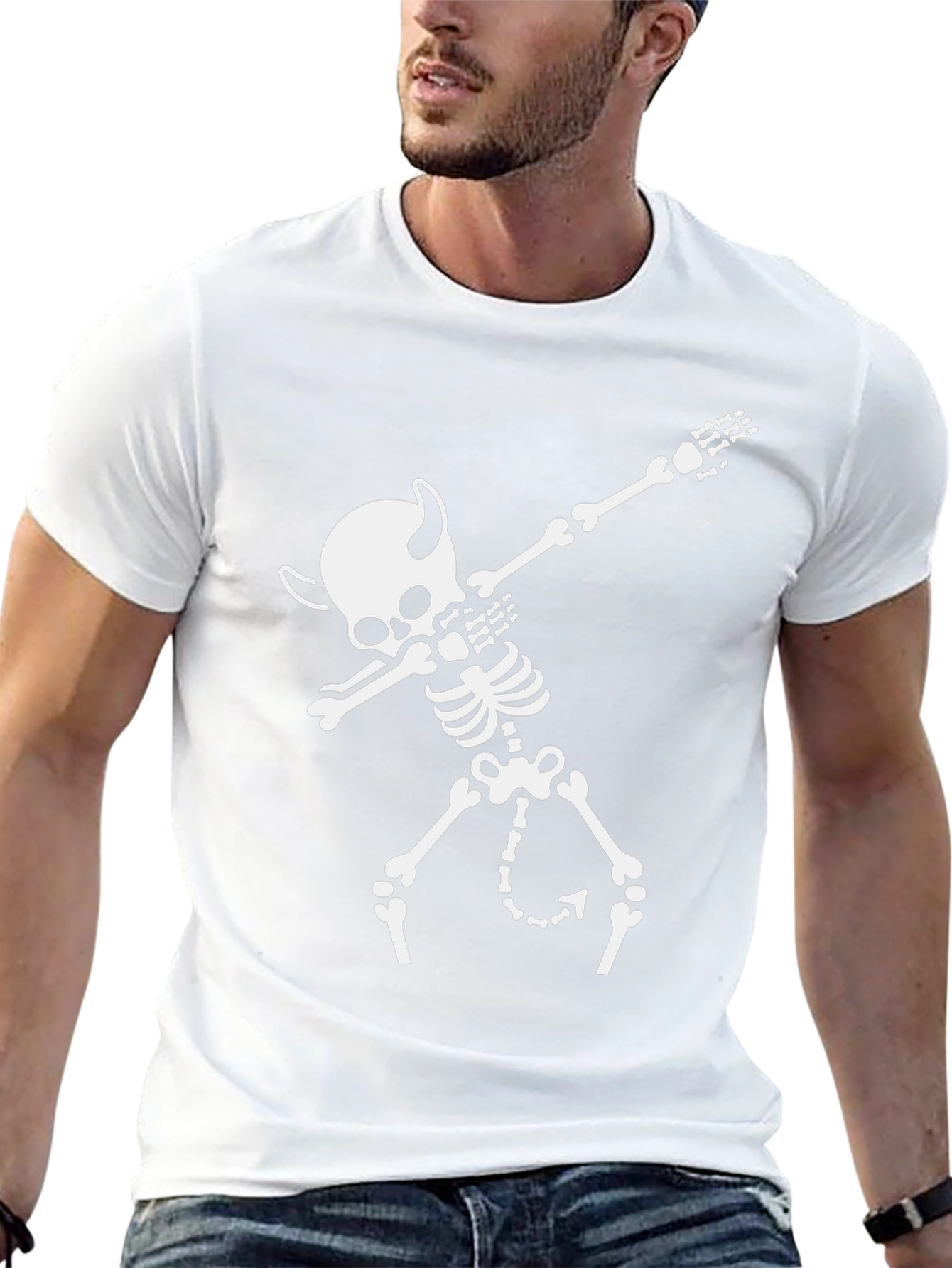 Dabbing Devil Skeleton Black T-Shirt