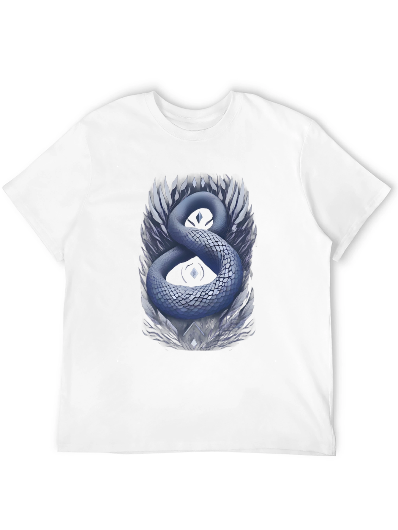 Mystic Serpent Graphic Tee - Stylish Mens Black T-Shirt
