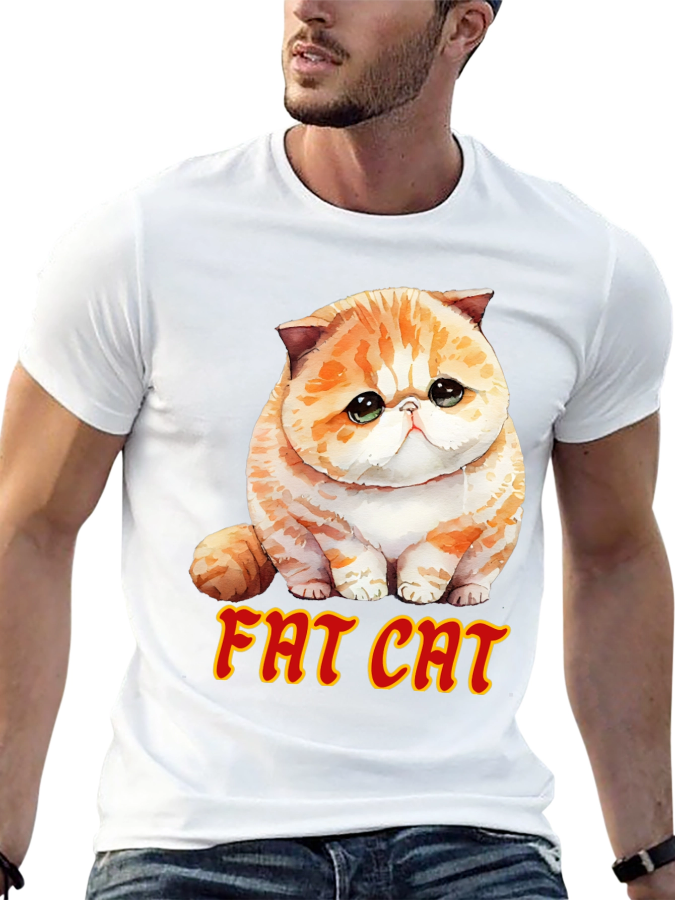 Fat Cat T-Shirt - Cute Graphic Tee