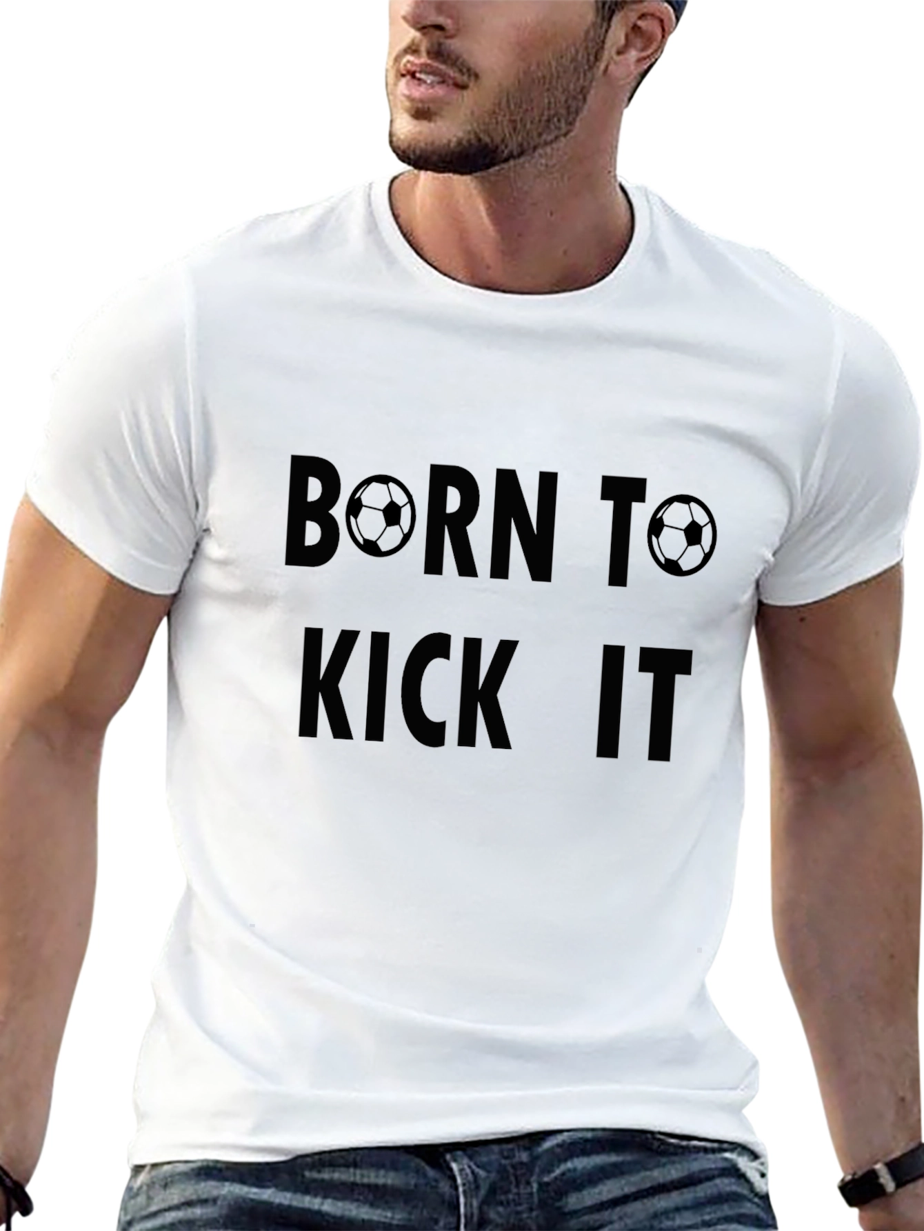 Born to Kick It Black Graphic Tee