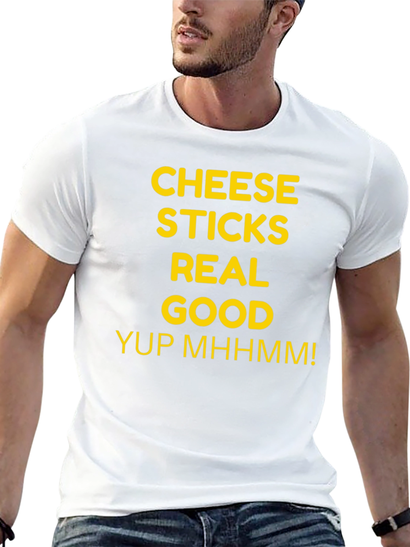 Cheese Sticks Real Good T-Shirt - Funny Foodie Tee