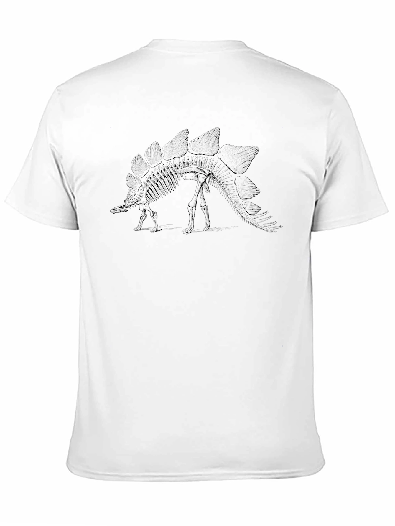 Stegosaurus Skeleton T-Shirt - Black