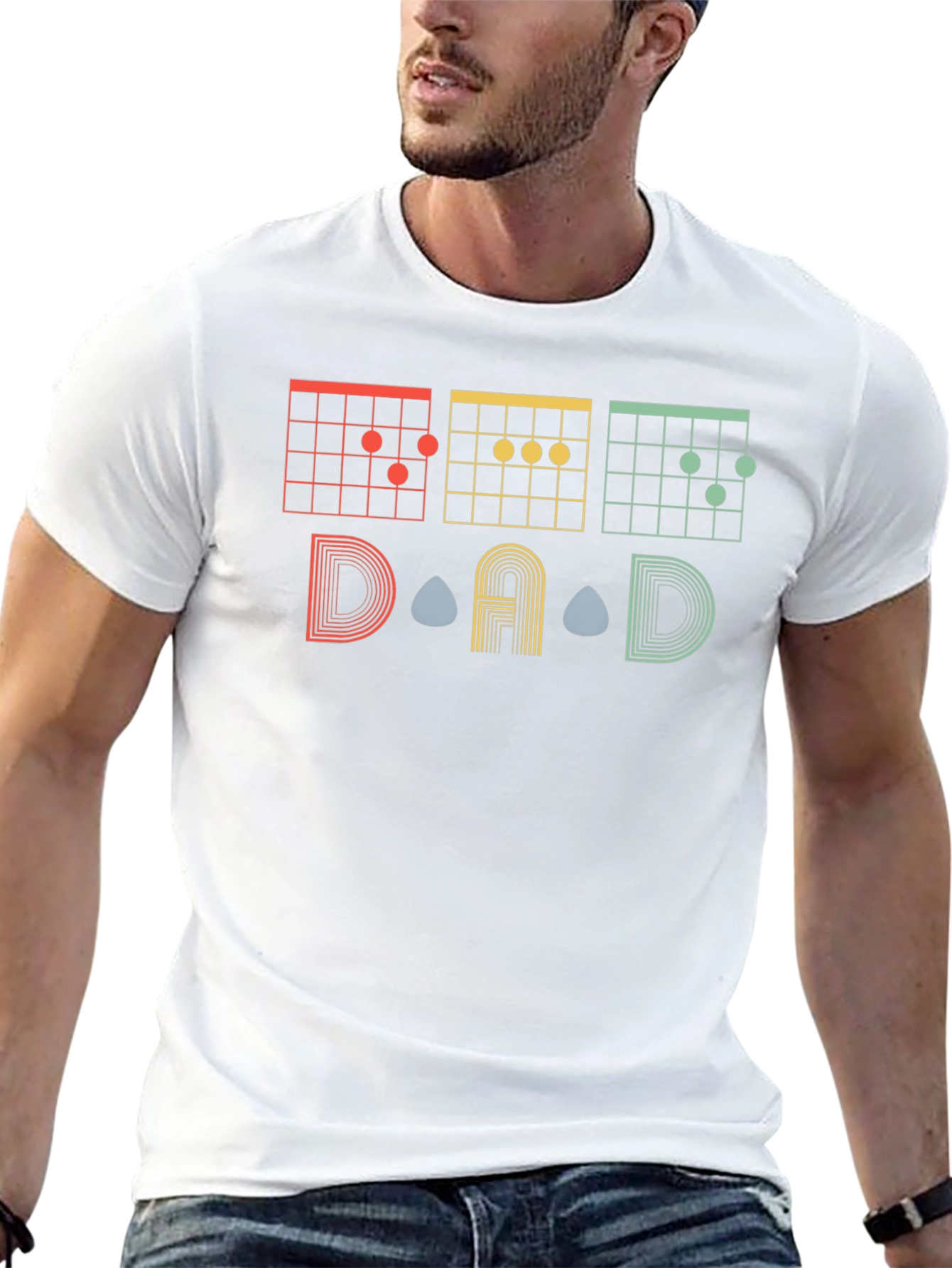 DAD Guitar Chords Graphic T-Shirt - Musician Gift