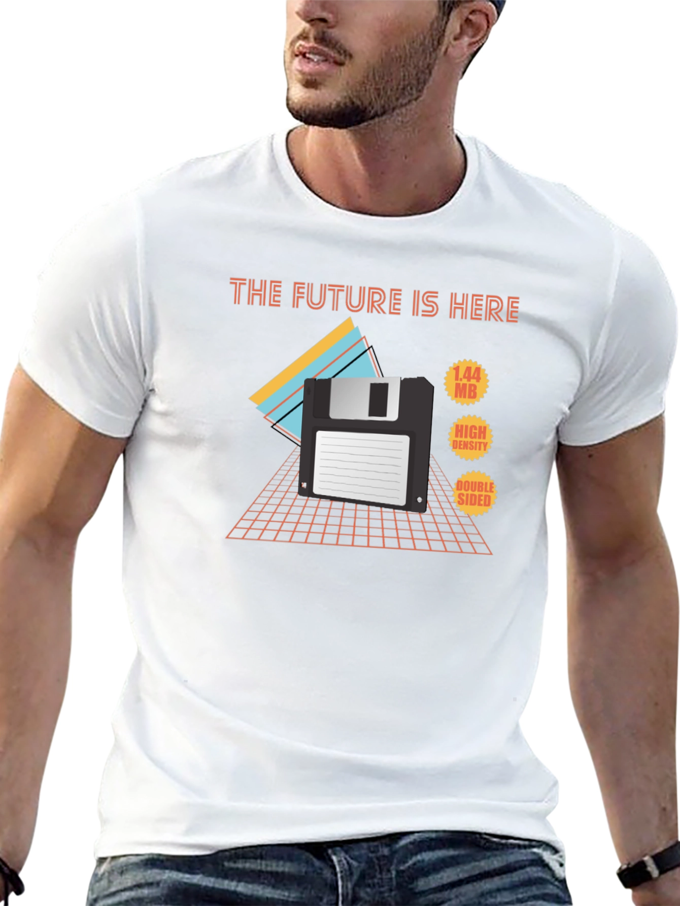 Retro Floppy Disk T-Shirt - The Future Is Here