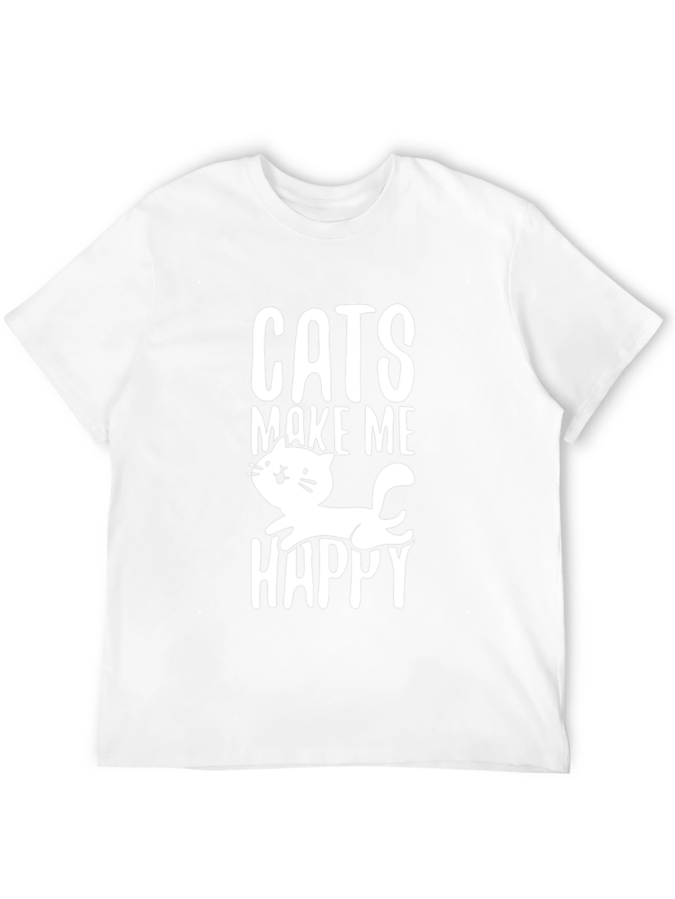 Cats Make Me Happy Graphic T-Shirt