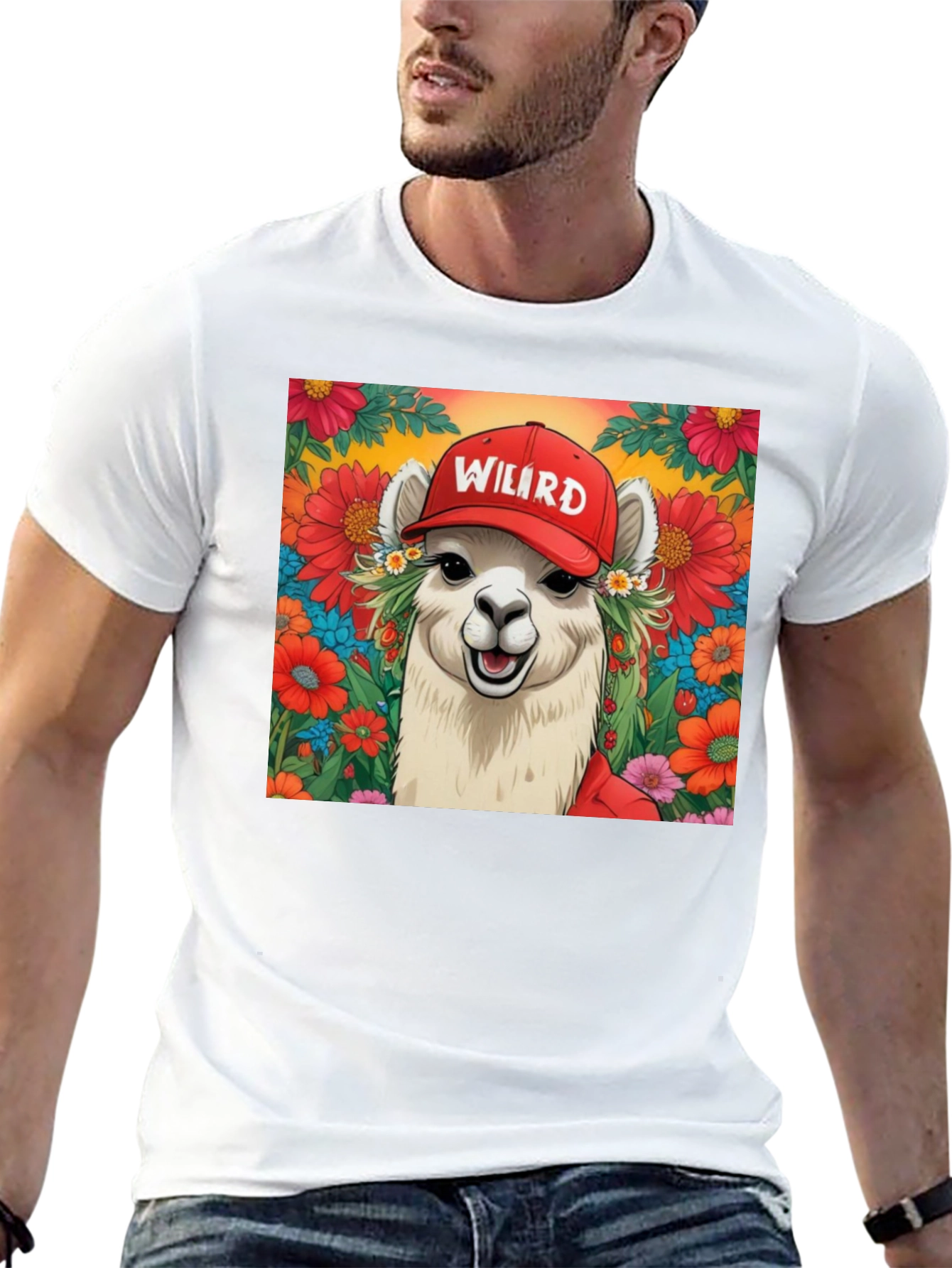 Weird Llama Graphic Tee - Soft Cotton