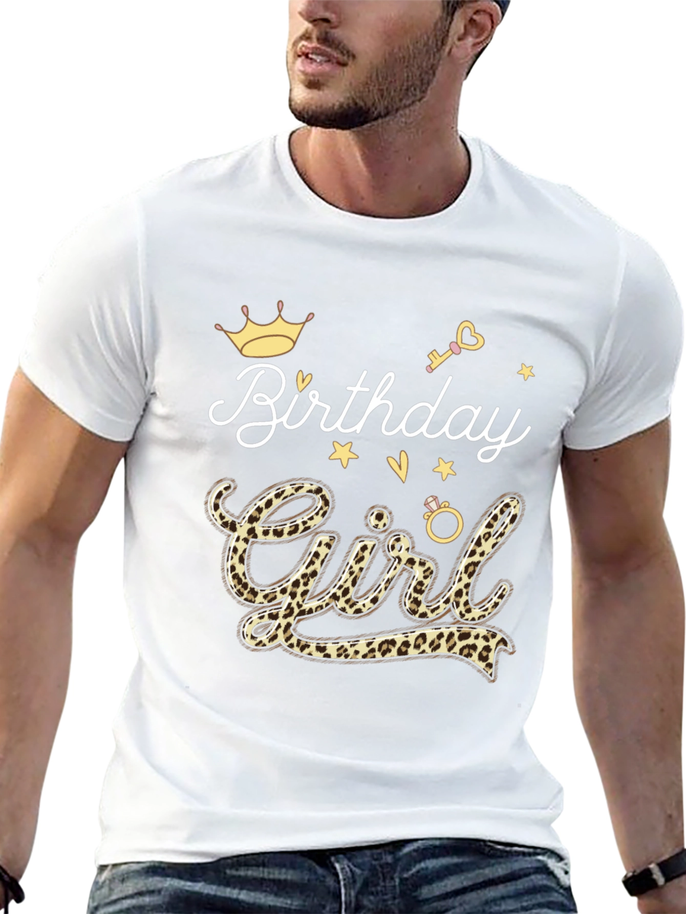 Birthday Girl Leopard Print T-Shirt