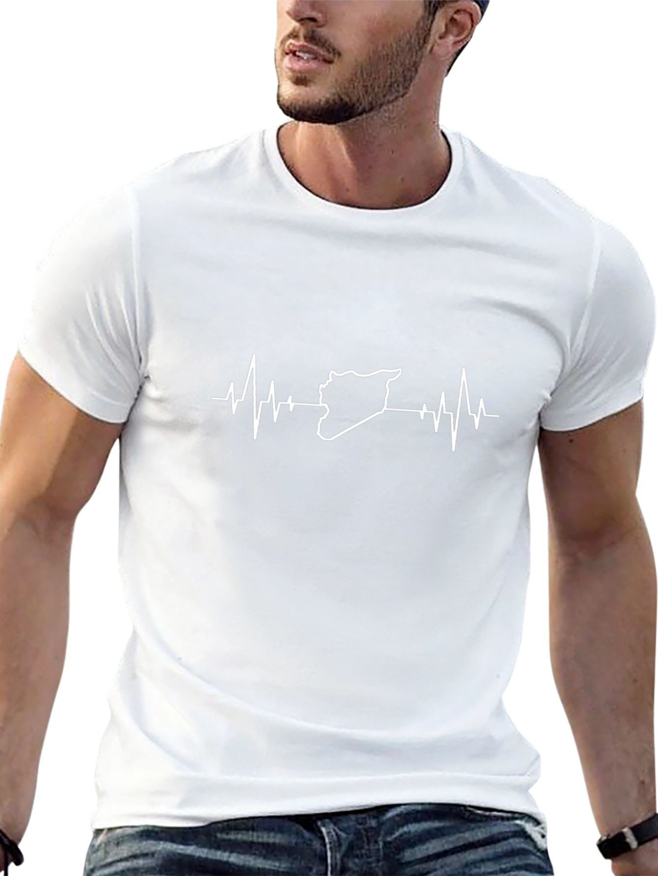 Syria Heartbeat T-Shirt - Black