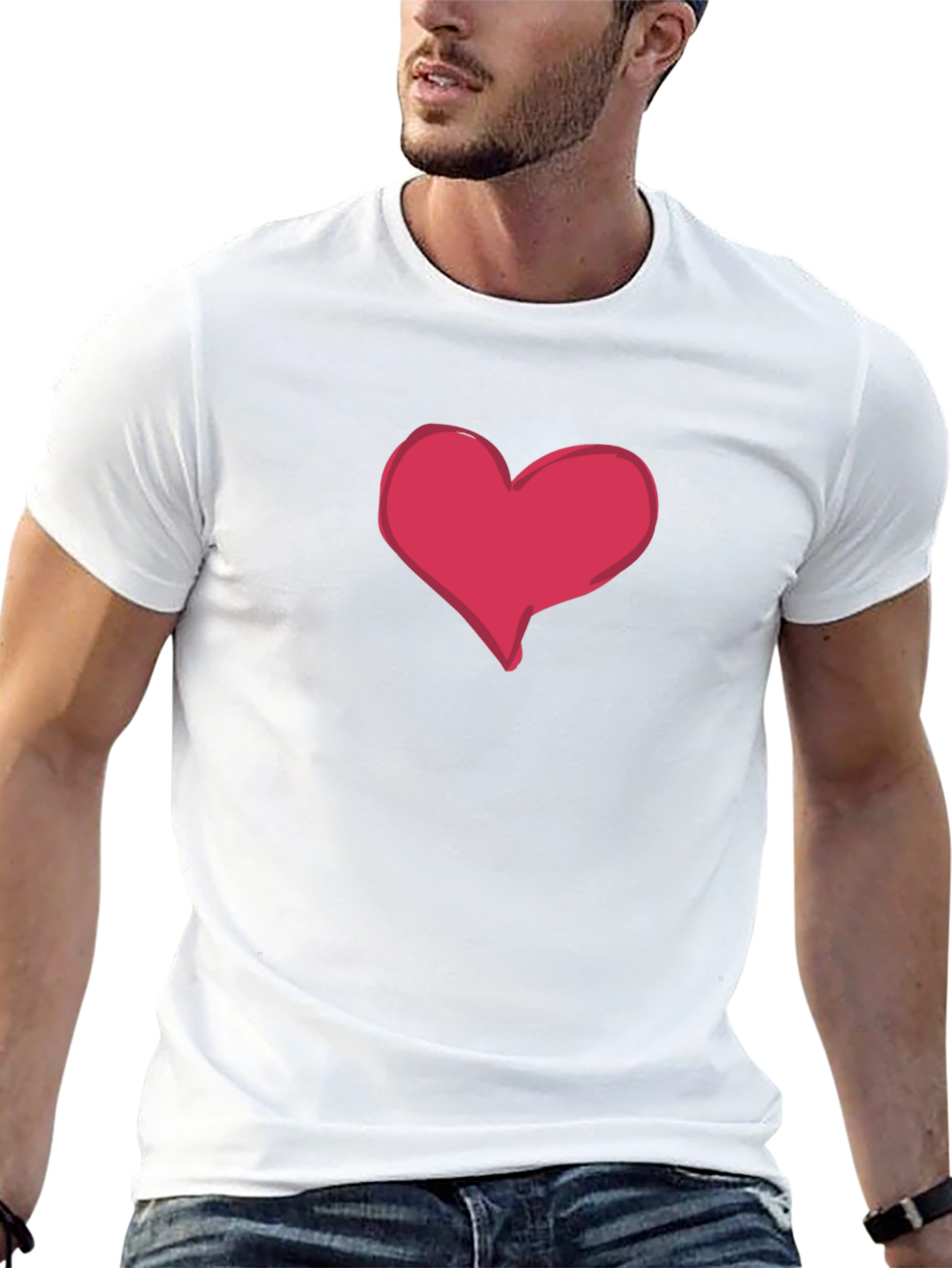 Heart Graphic Black T-Shirt