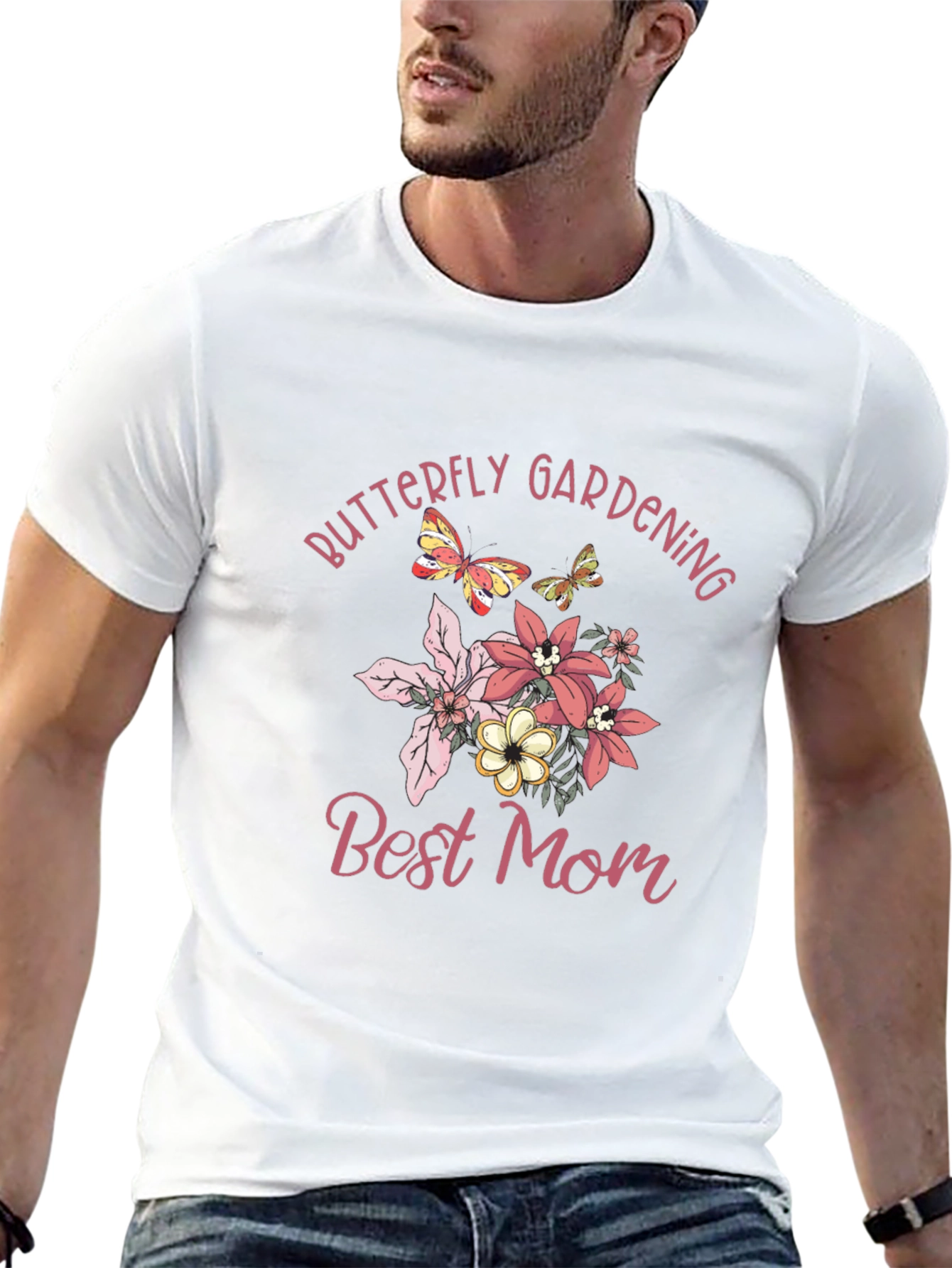 Butterfly Gardening Best Mom Graphic T-Shirt