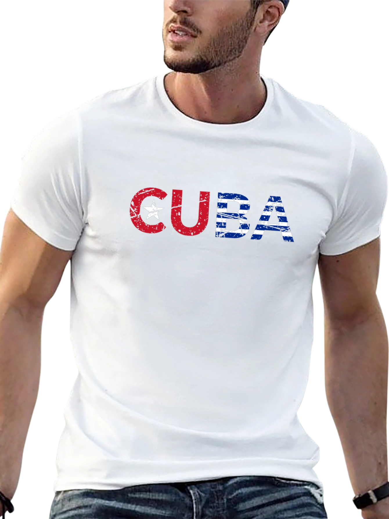 Cuba Flag T-Shirt - Distressed Graphic Tee