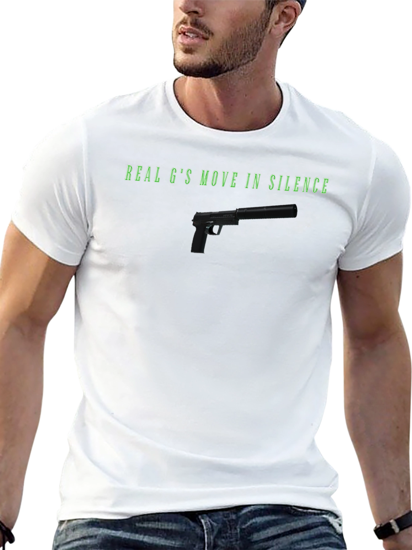 Real Gs Move In Silence T-Shirt - Black
