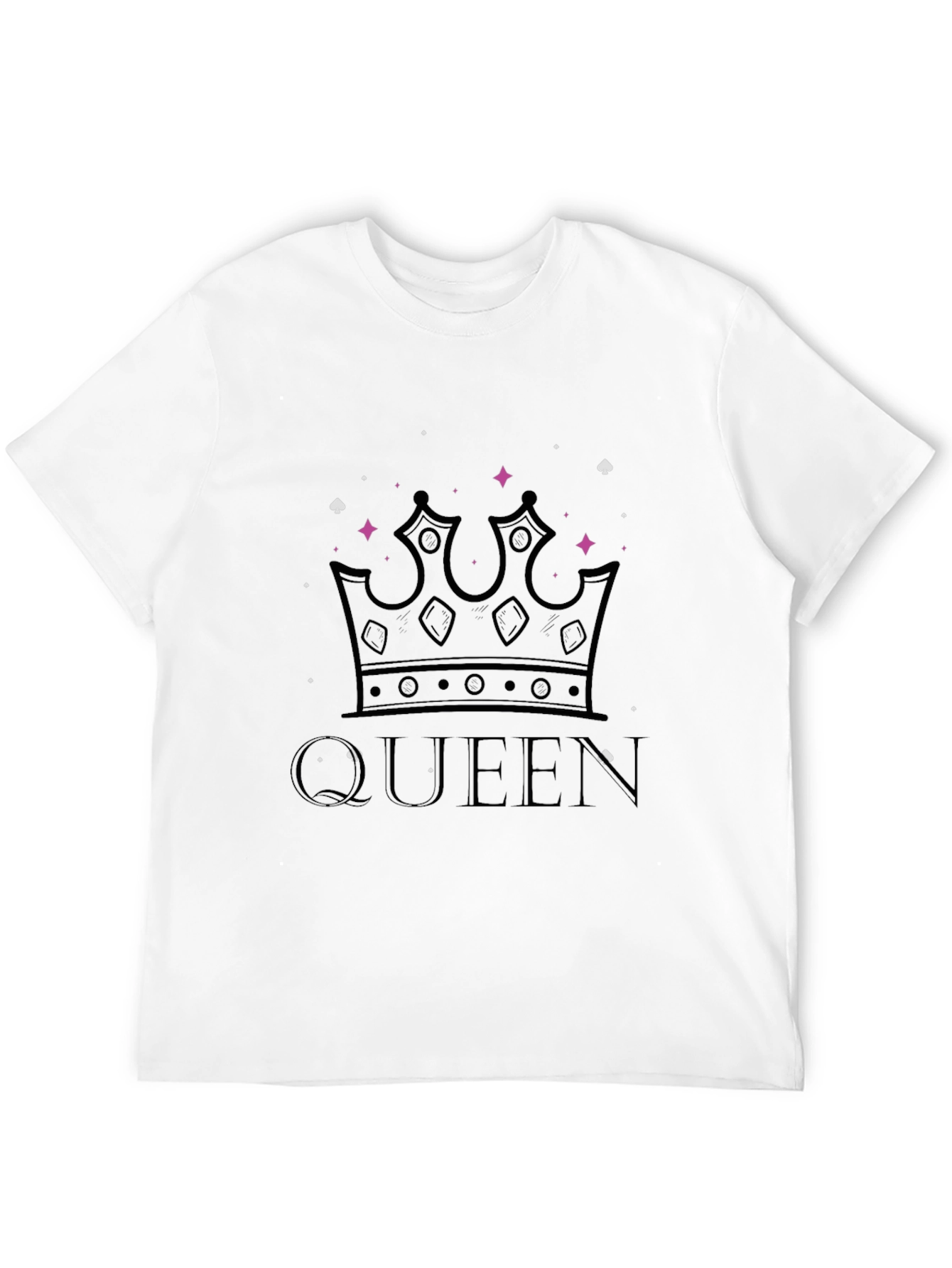 Queen Crown Graphic Black T-Shirt
