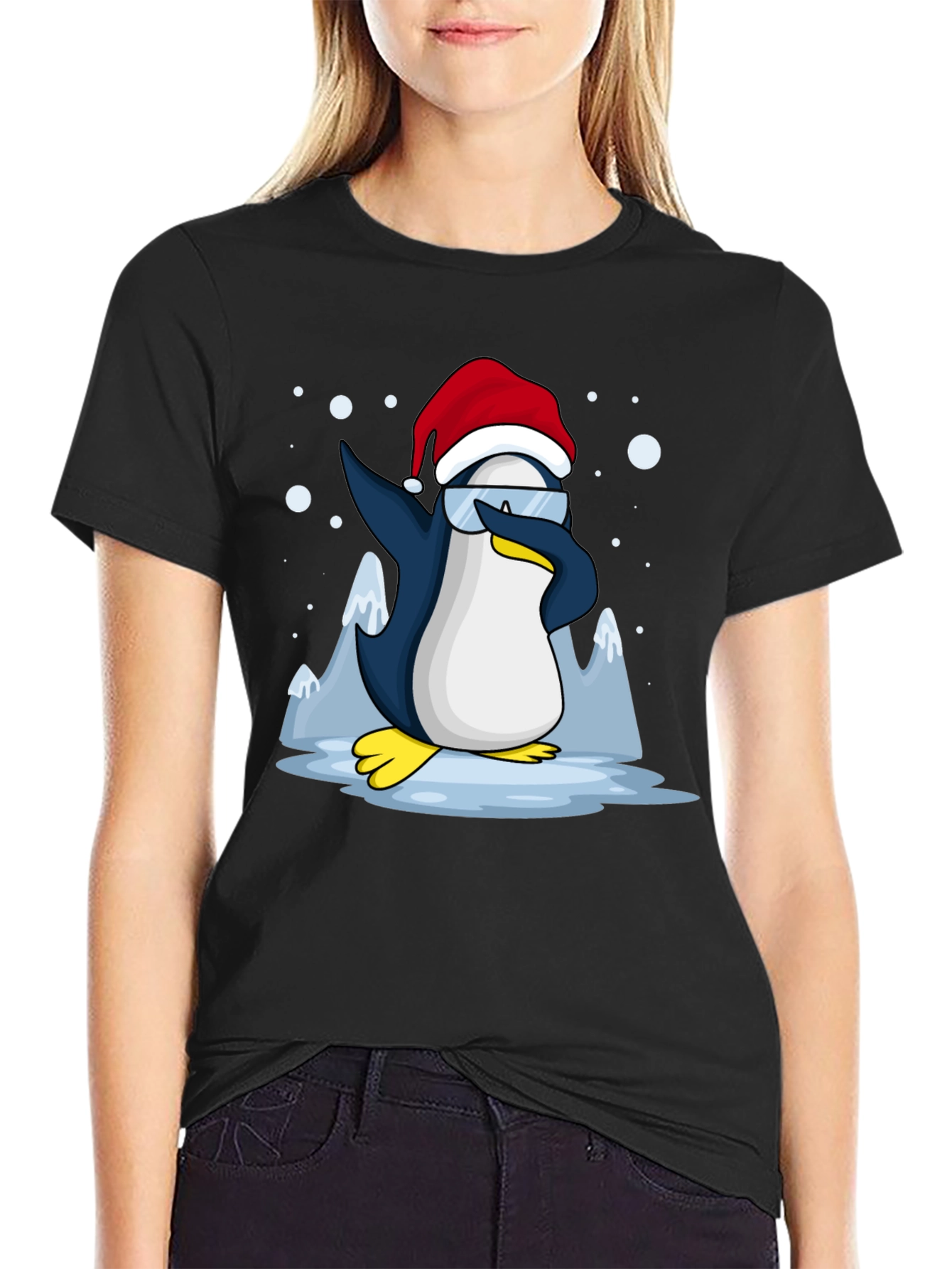 Dabbing Penguin Christmas T-Shirt - Holiday Fun!