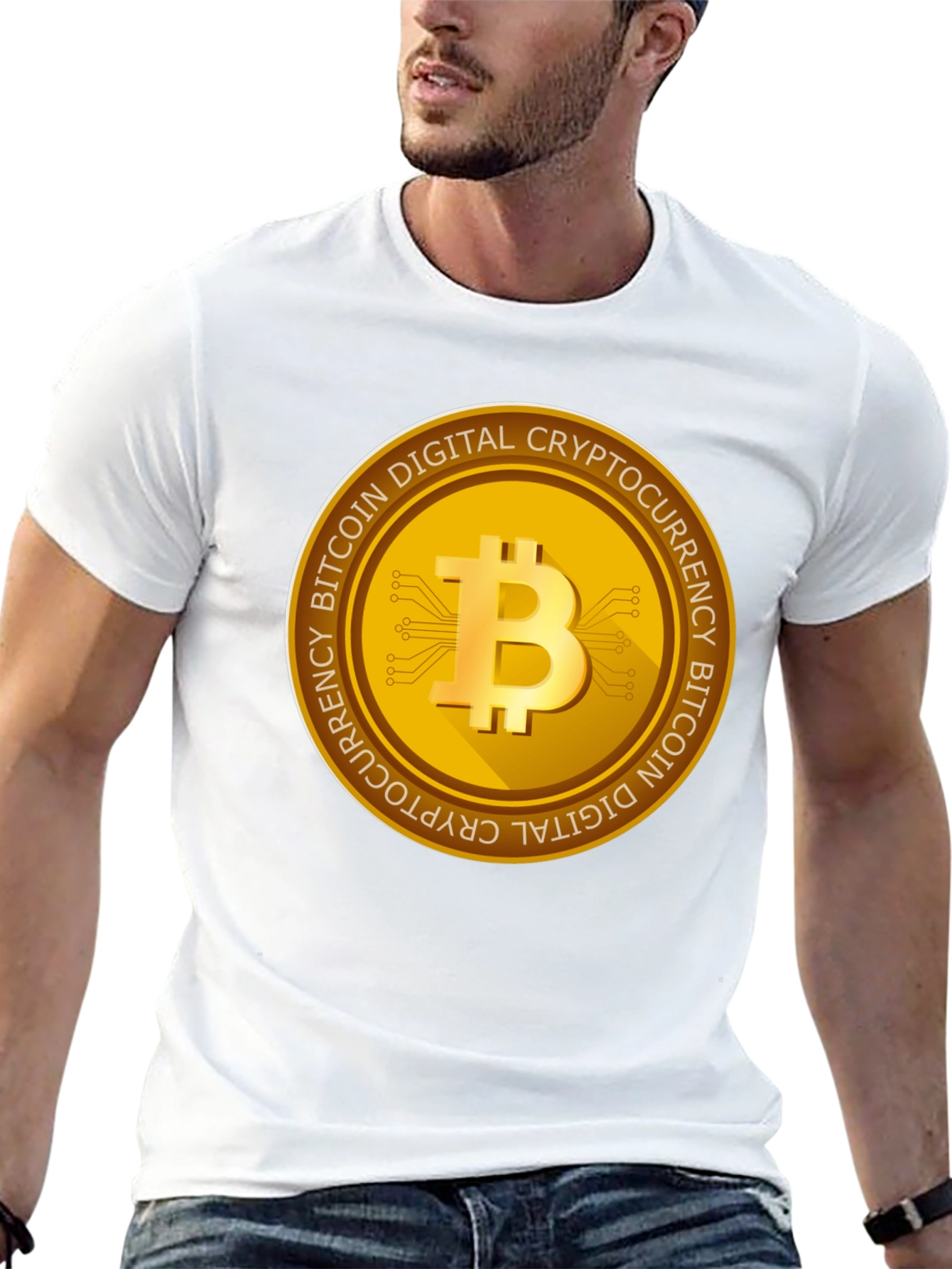 Bitcoin Cryptocurrency Graphic T-Shirt - Black