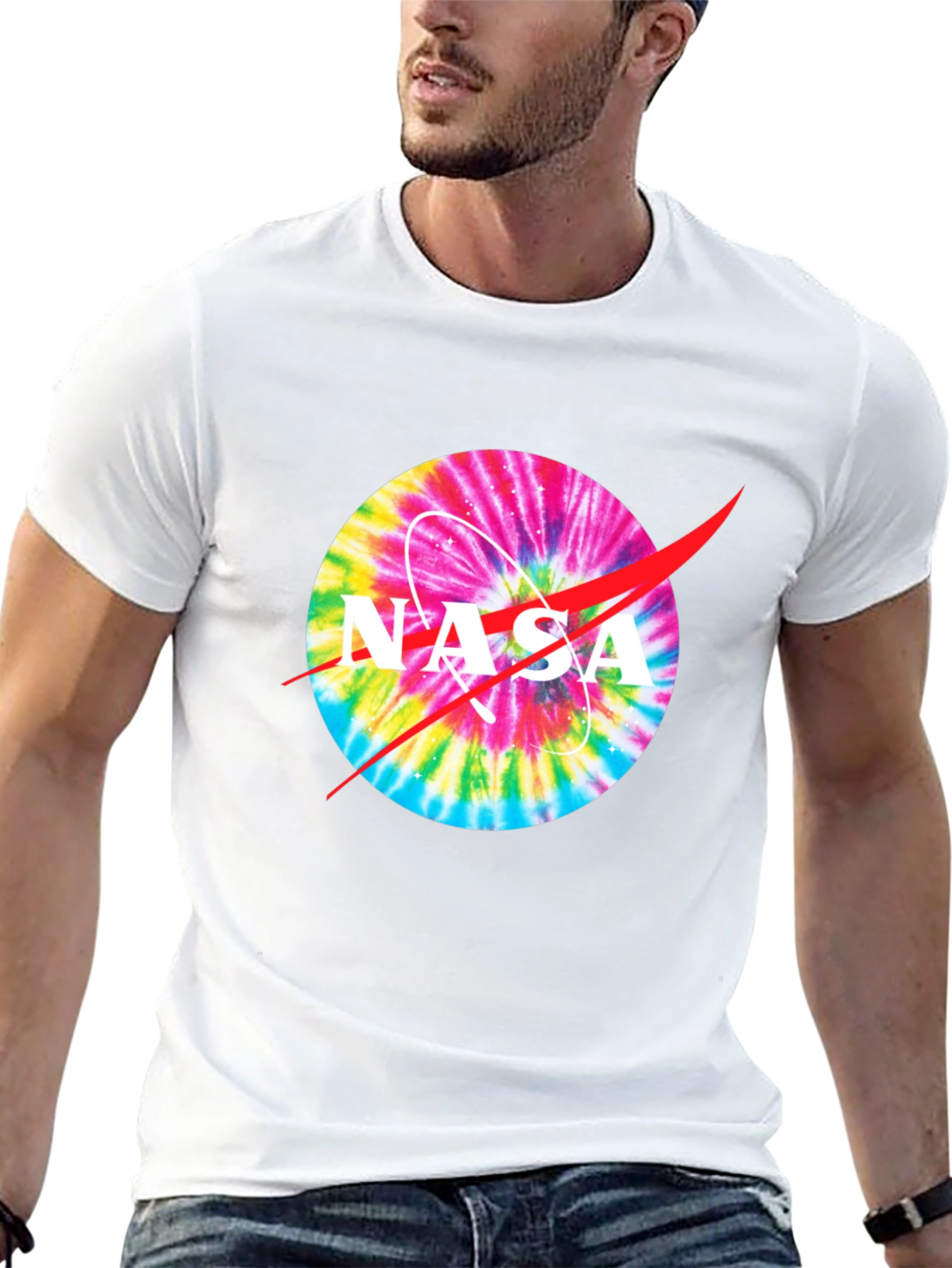 NASA Tie-Dye Logo Graphic T-Shirt