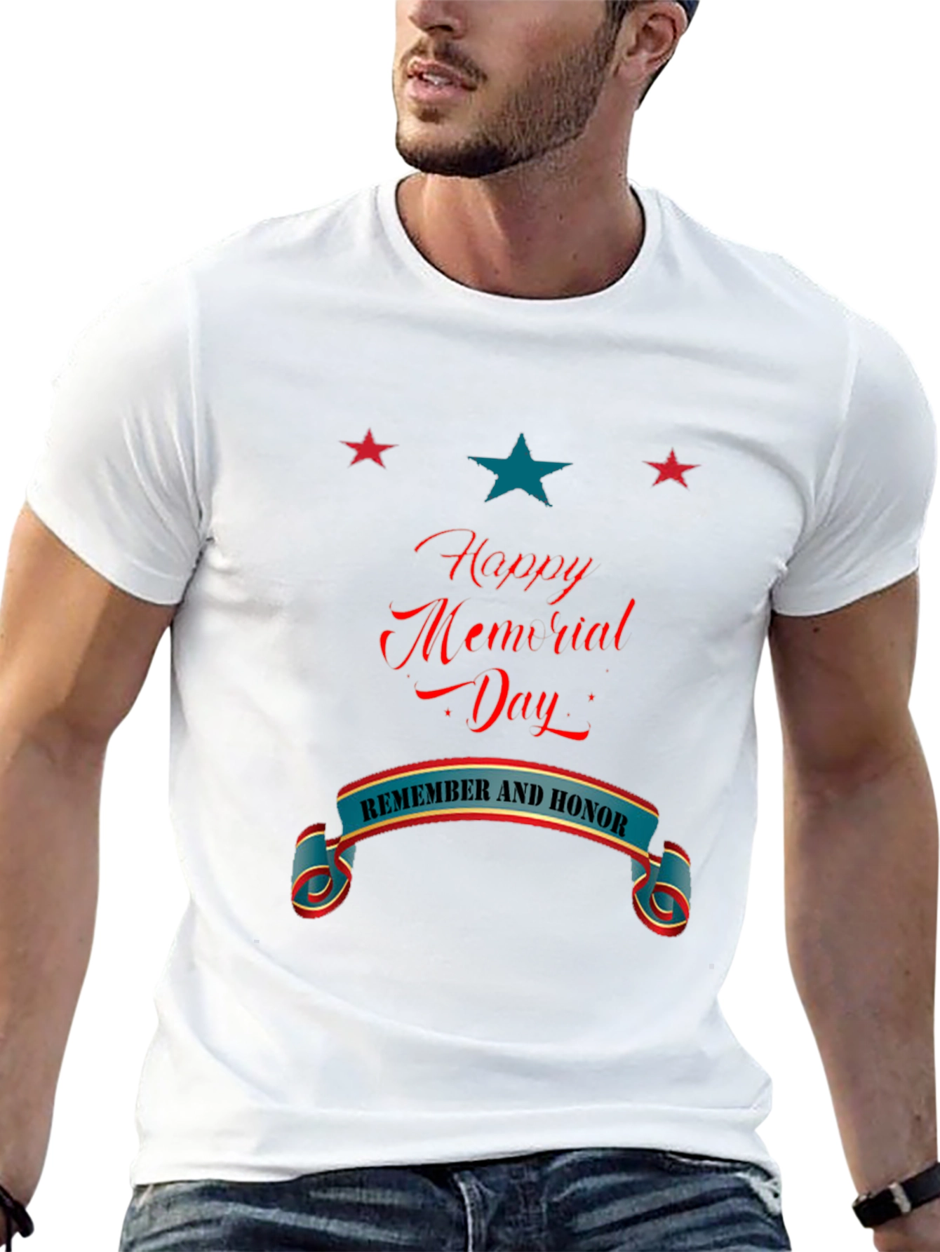 Happy Memorial Day Black T-Shirt