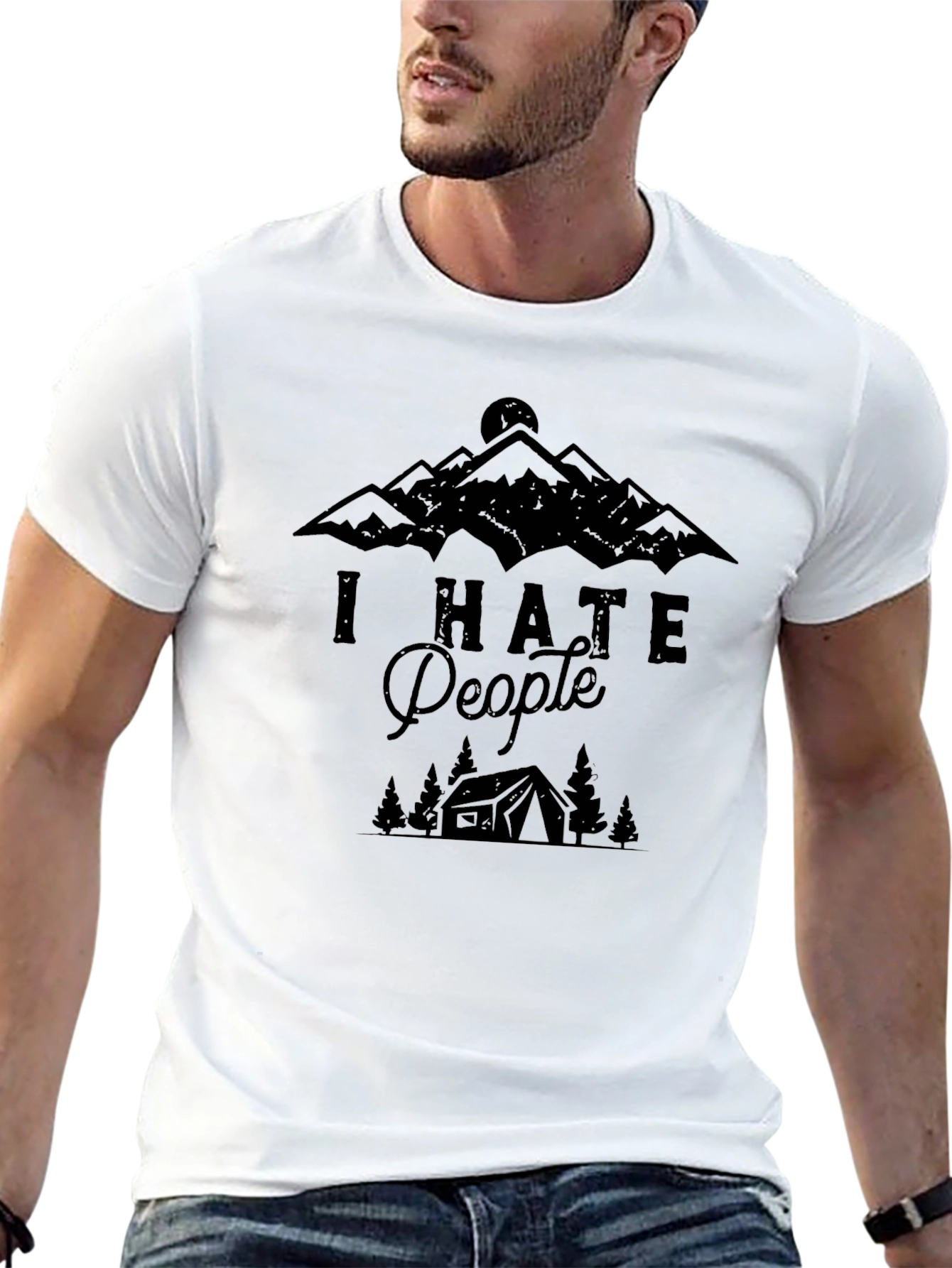 I Hate People Camping T-Shirt - Mountain Graphic Tee