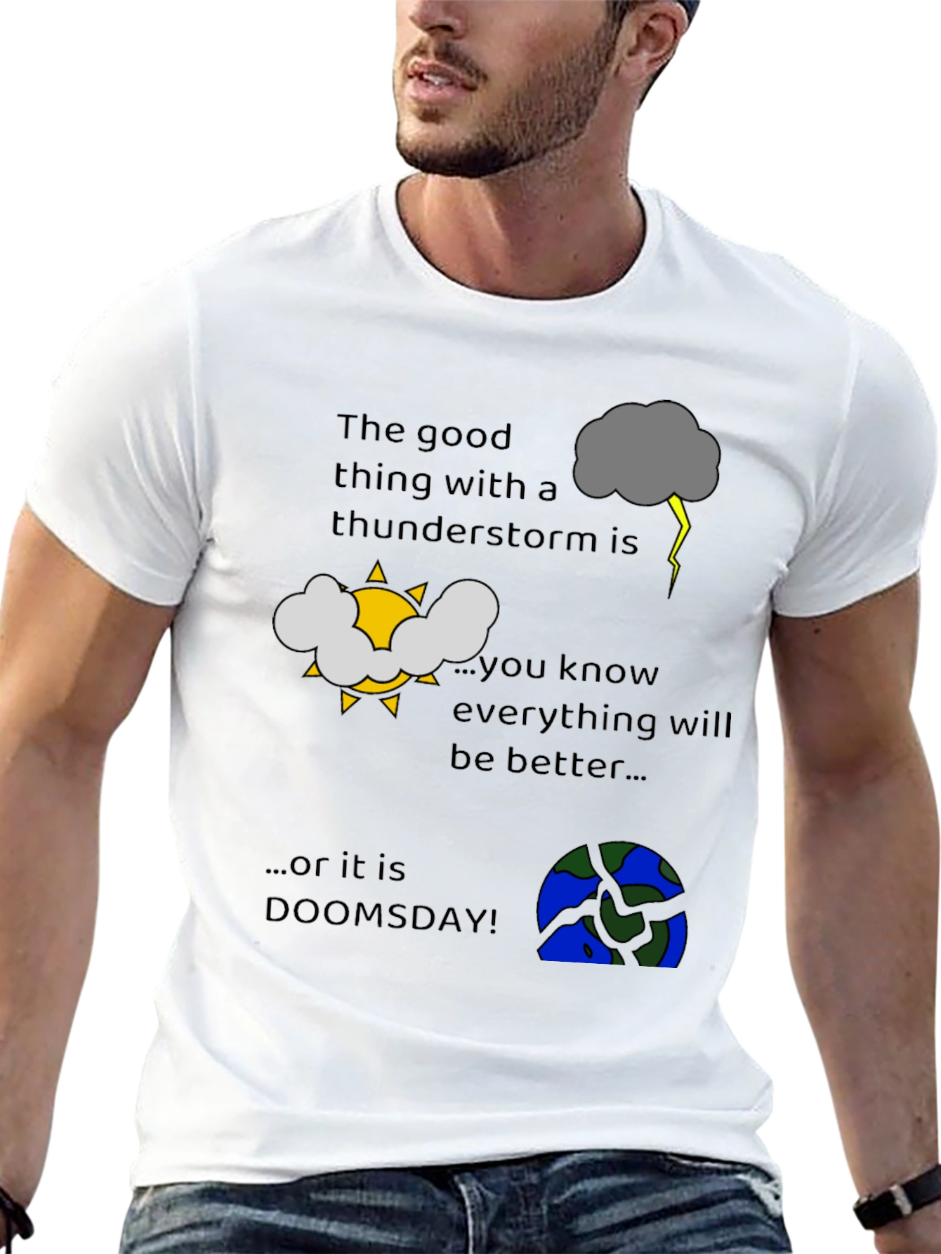 Thunderstorm Doomsday T-Shirt - Humorous Graphic Tee