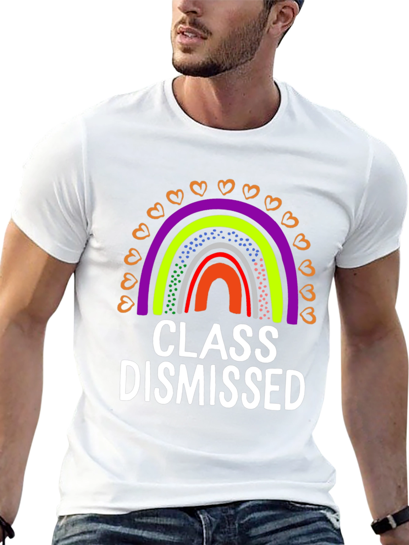 Class Dismissed Rainbow Graphic Tee
