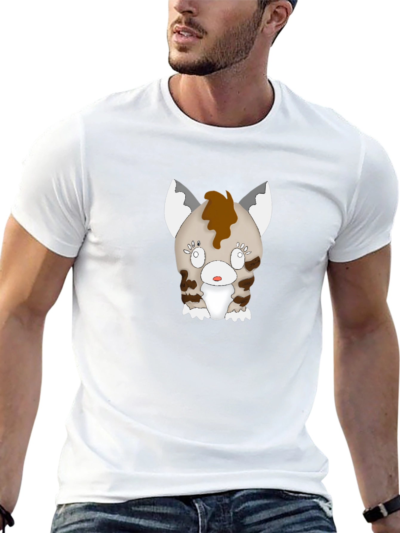 Cartoon Hyena Graphic T-Shirt
