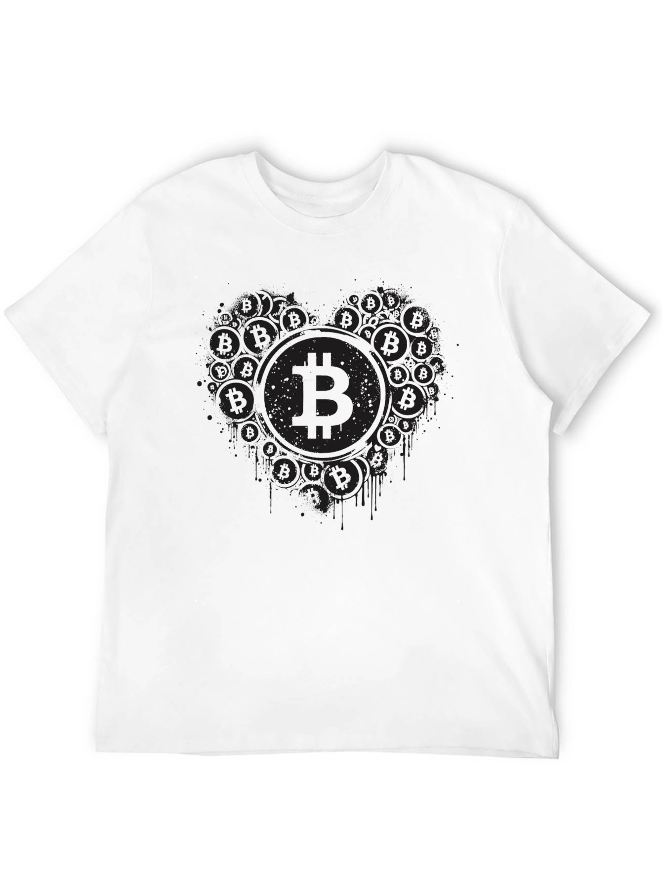 Bitcoin Heart Graphic Tee - Crypto Lovers T-Shirt