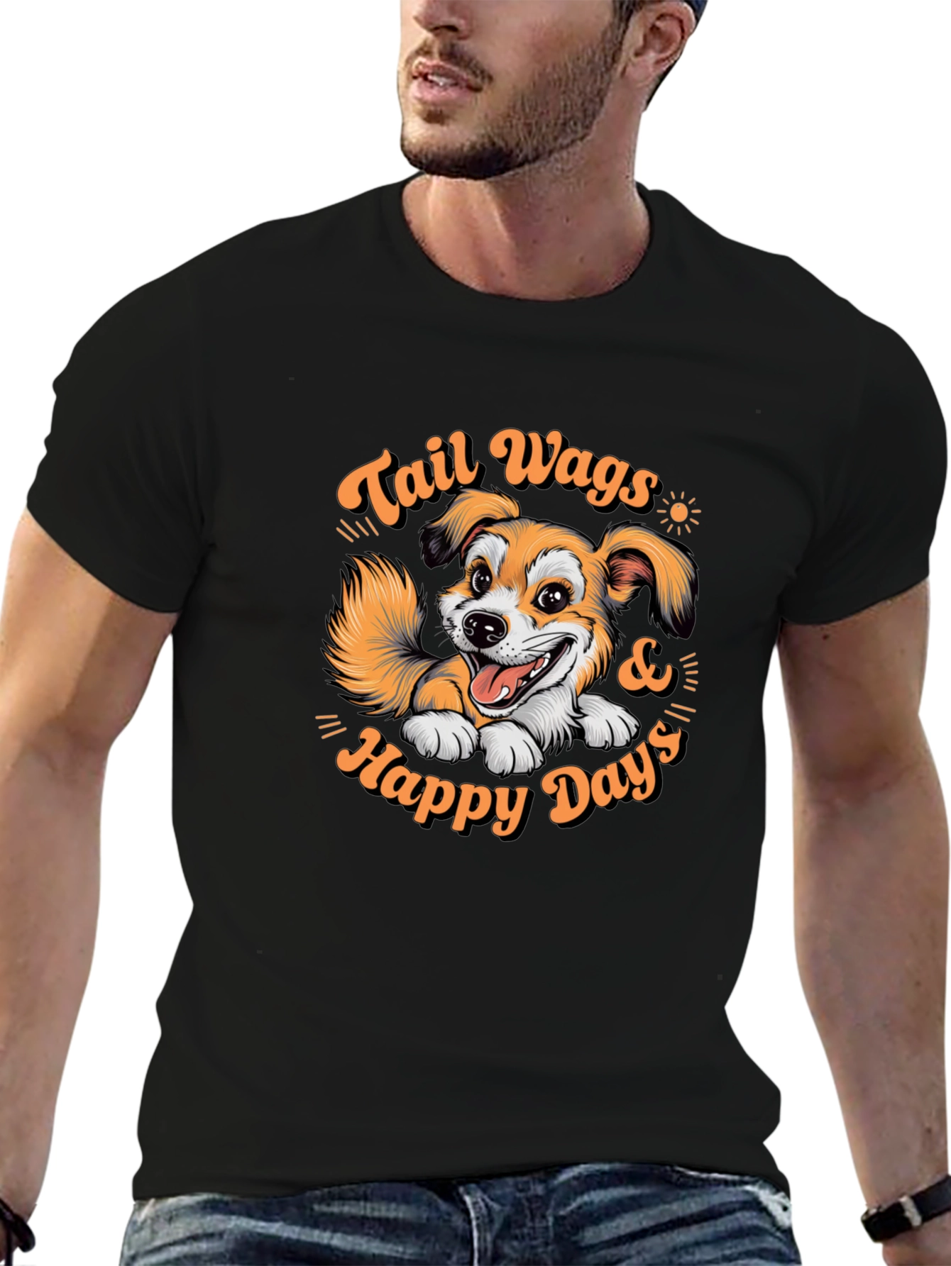 Tail Wags & Happy Days Graphic Tee